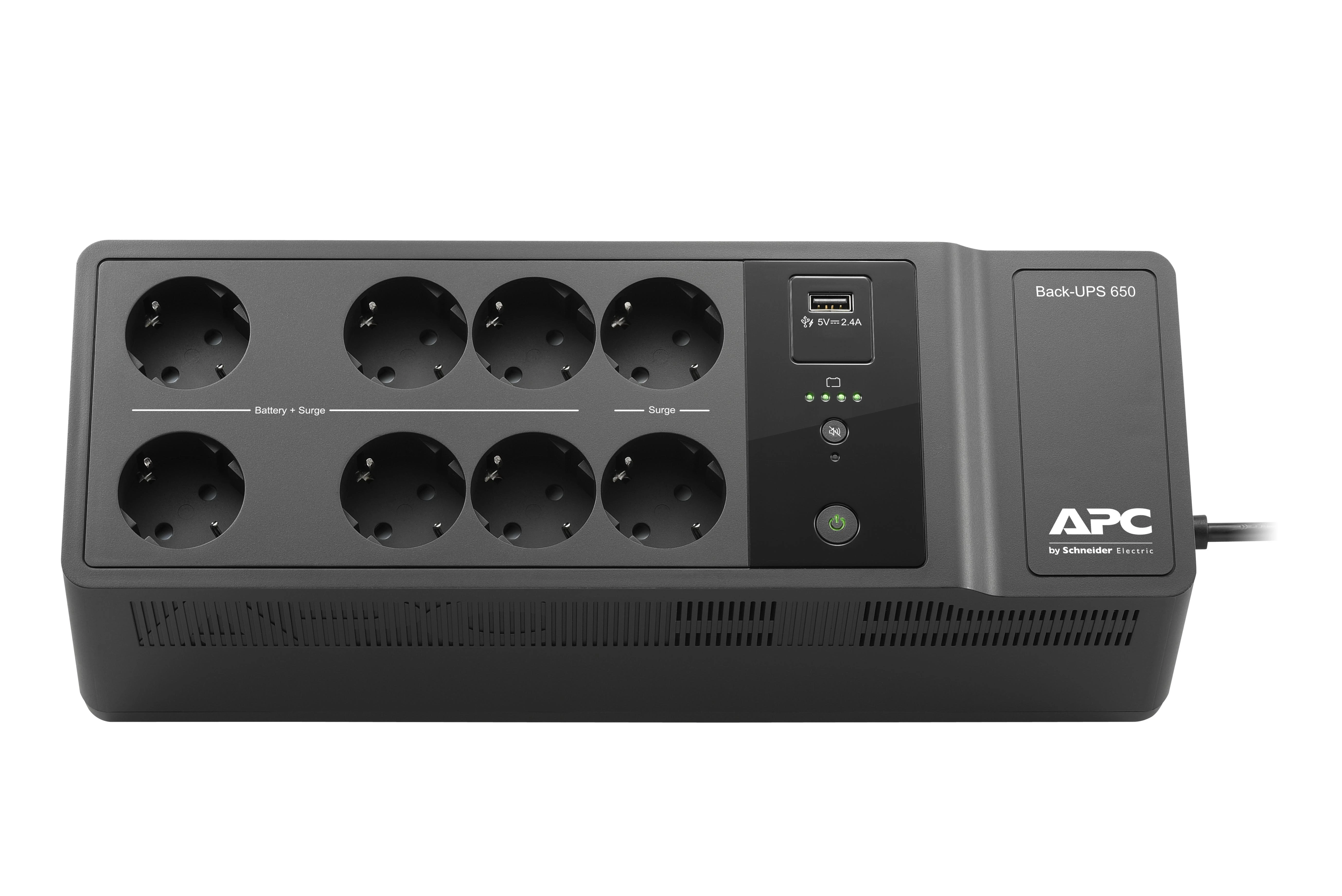 APC Back-UPS 650VA 230V 1 USB charging port - (Offline-) USV Budėjimo režimas (neprisijungus) 400 W