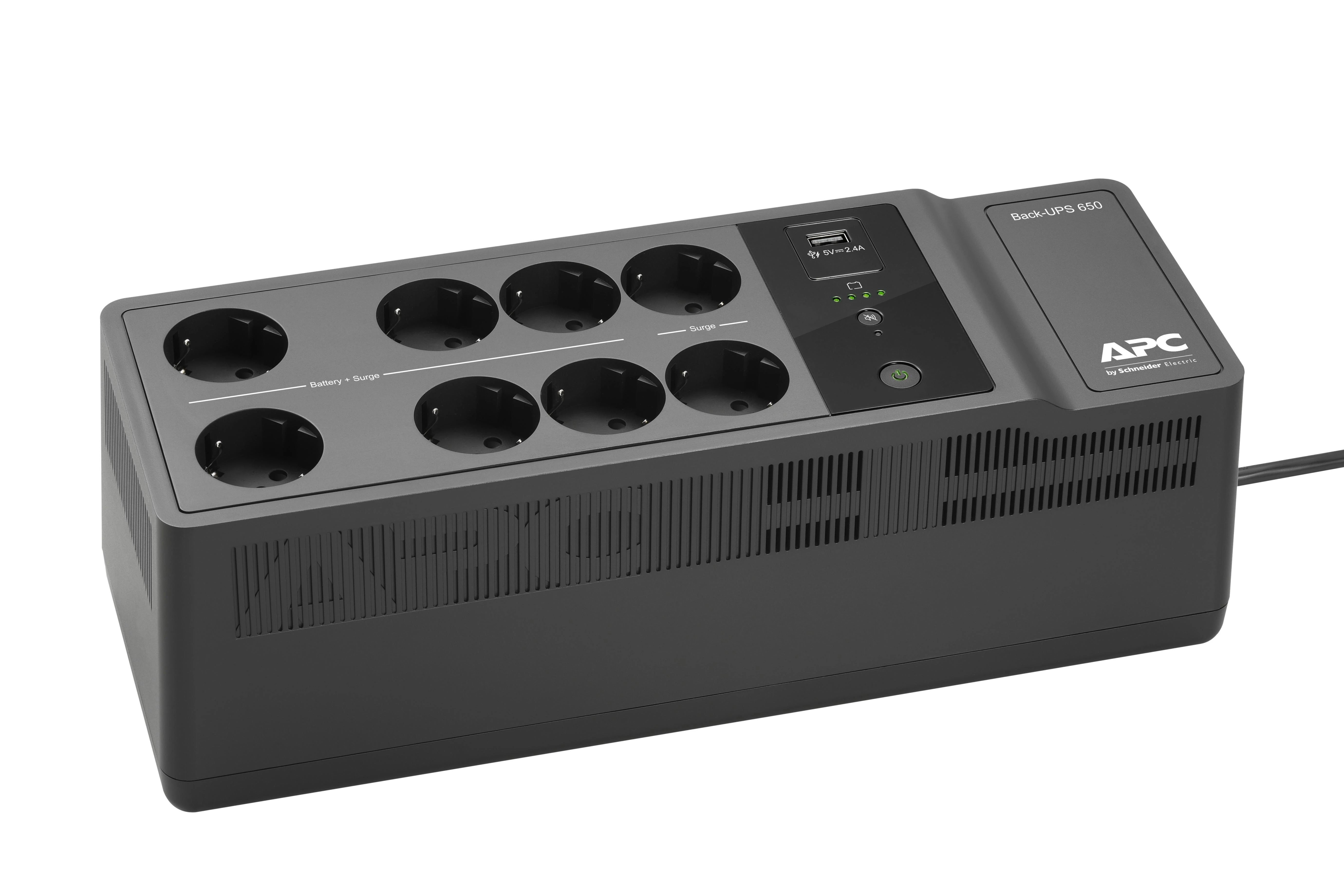 APC Back-UPS 650VA 230V 1 USB charging port - (Offline-) USV Budėjimo režimas (neprisijungus) 400 W
