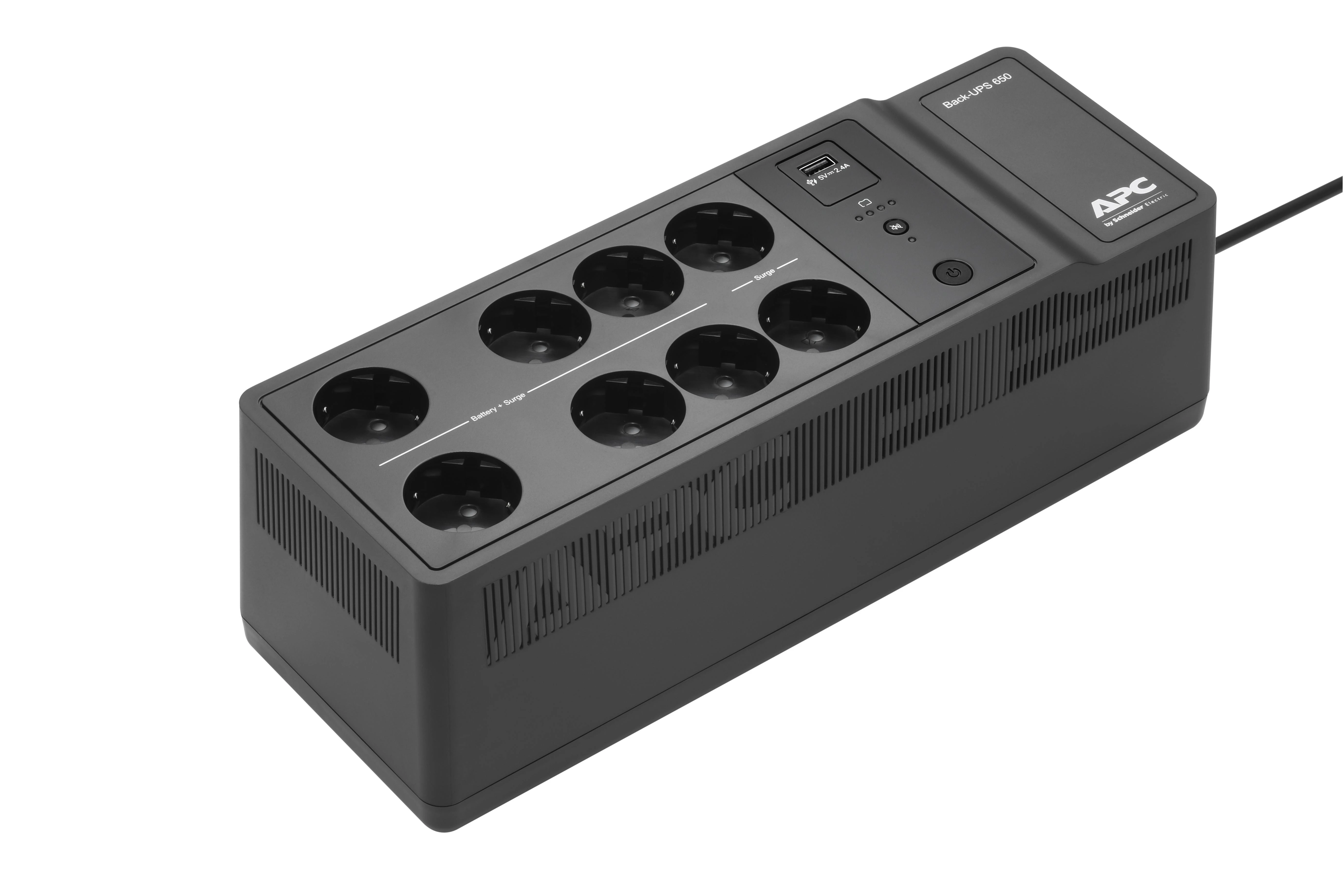 APC Back-UPS 650VA 230V 1 USB charging port - (Offline-) USV Budėjimo režimas (neprisijungus) 400 W