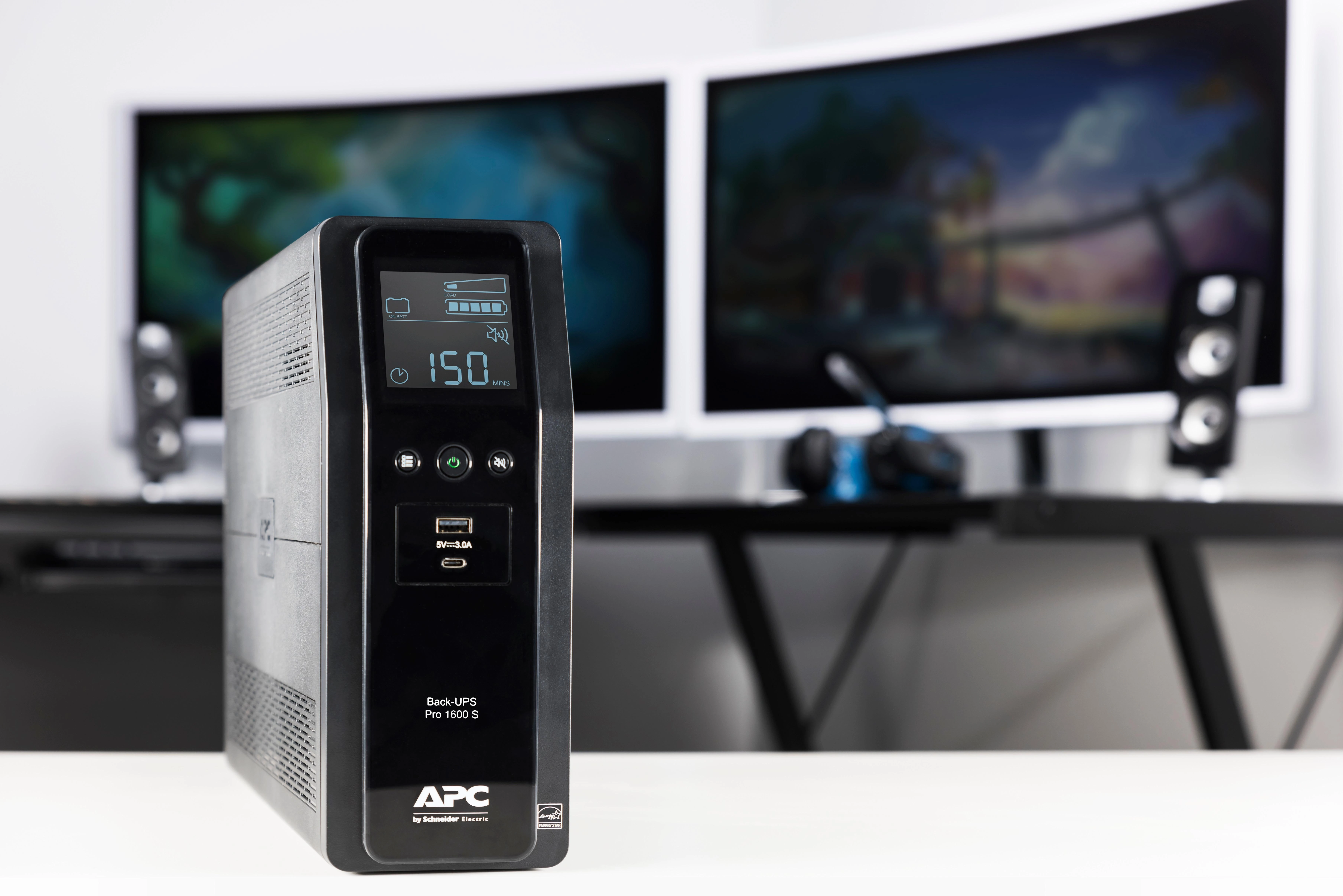 APC BACK UPS PRO BR 1600VA, SINEWAVE, 8 OUTLETS, AVR, LCD SĄSAJA
