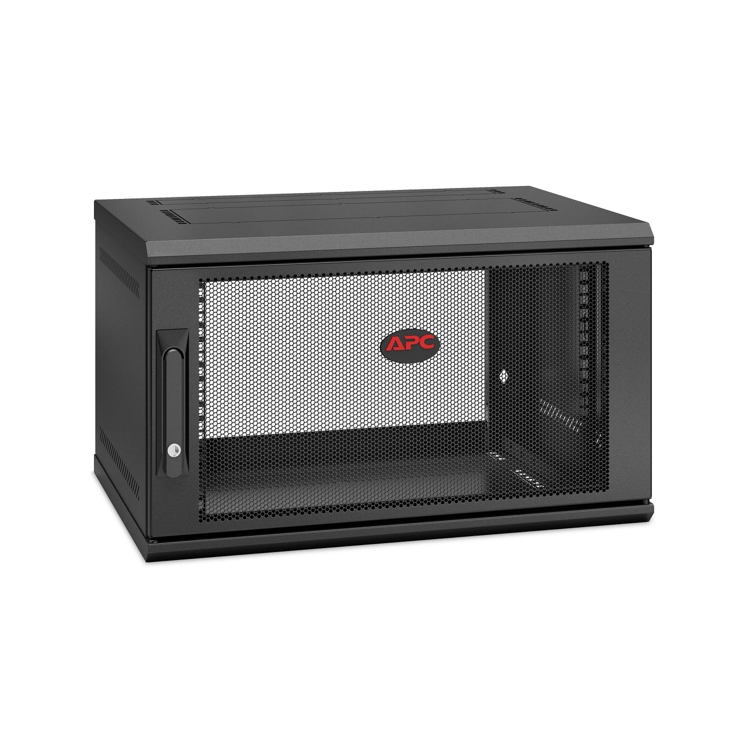 APC NETSHELTER WX 6U 400 mm GYLIUS VIENO ŠARSNIU ANT SIENOS Tvirtinamas gaubtas