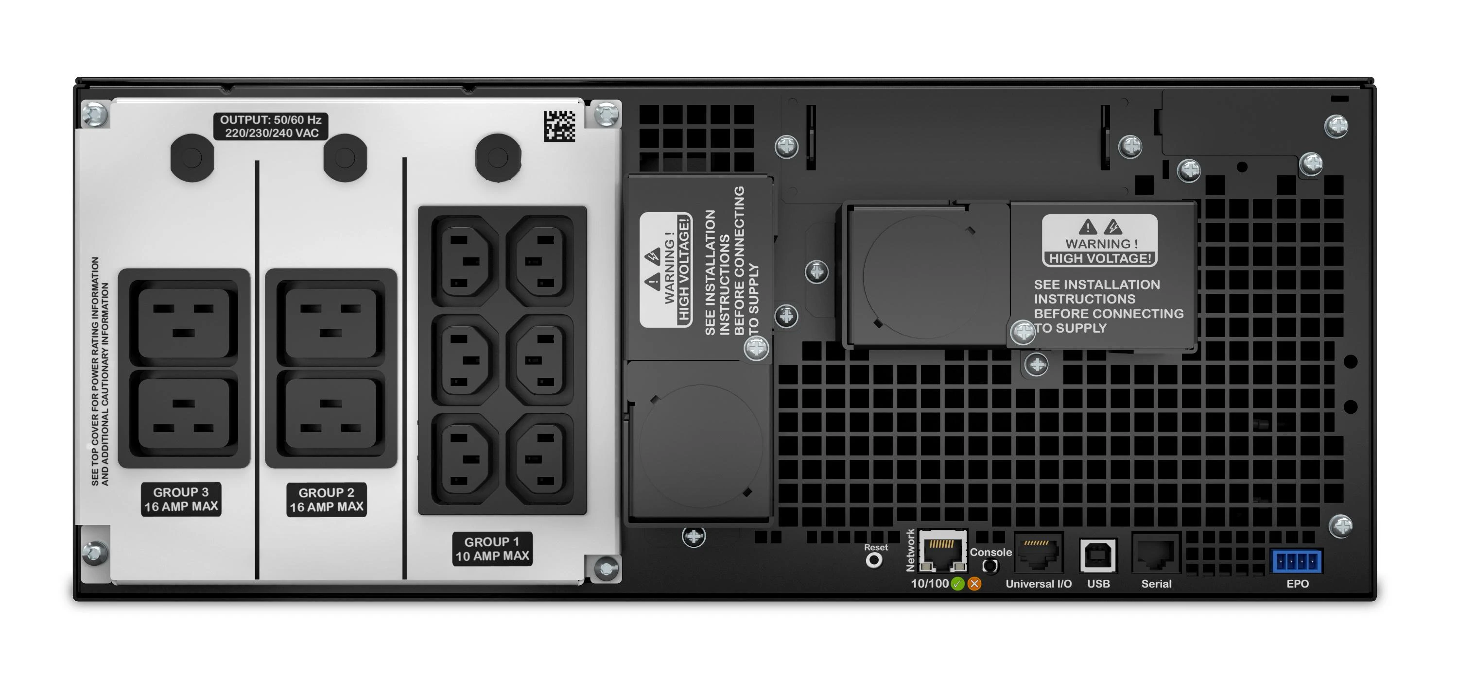 APC Smart-UPS On-Line nepertraukiamo maitinimo resursai (UPS) Dviguba konversija (prisijungus) 6000 VA 6000 W 10 AC išvestis(ys / čių)