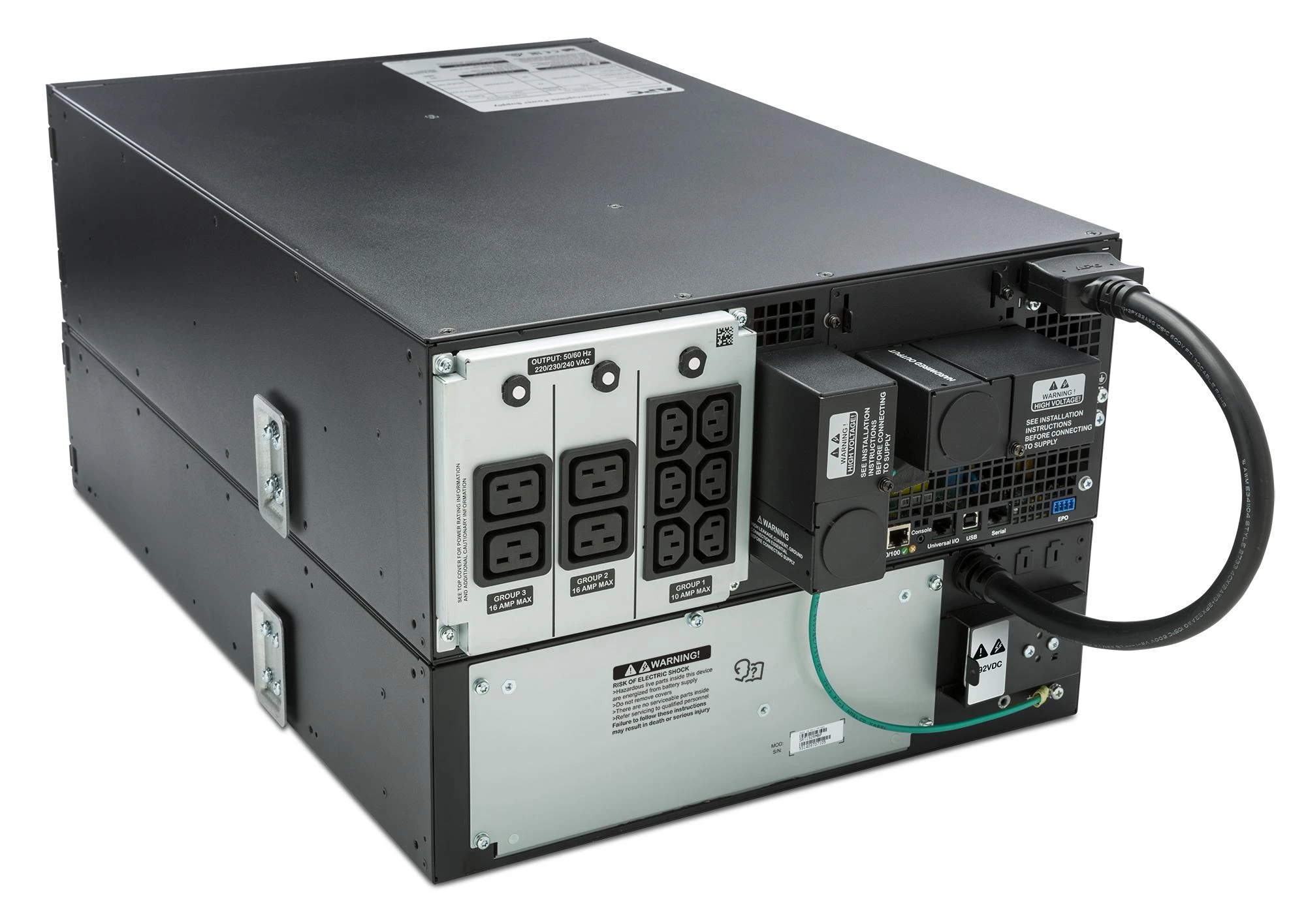 APC Smart-UPS On-Line nepertraukiamo maitinimo resursai (UPS) Dviguba konversija (prisijungus) 6000 VA 6000 W 10 AC išvestis(ys / čių)