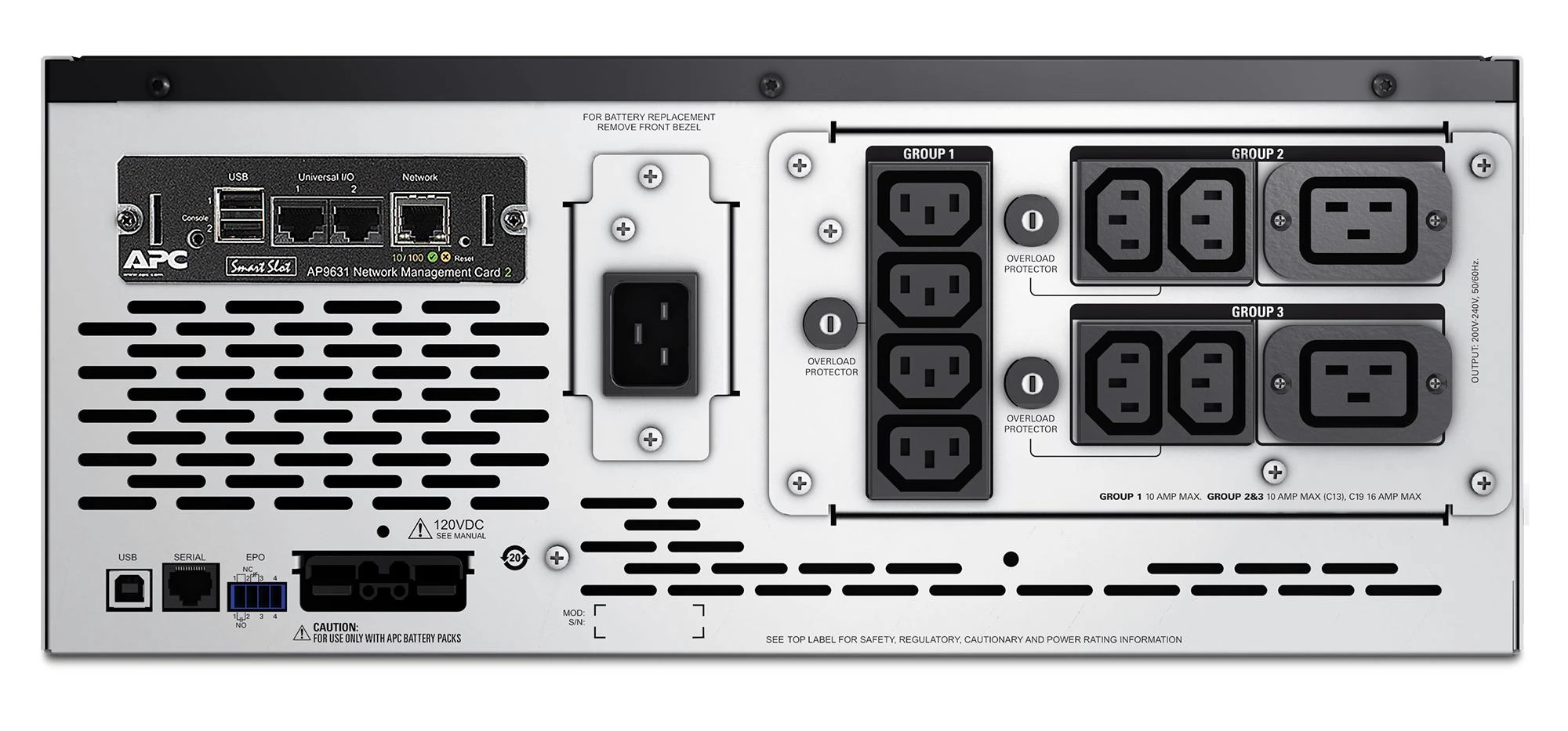 APC Smart-UPS X 2200VA Short Gylis Tower/Rack Convertible LCD 200-240V su tinklo kortele