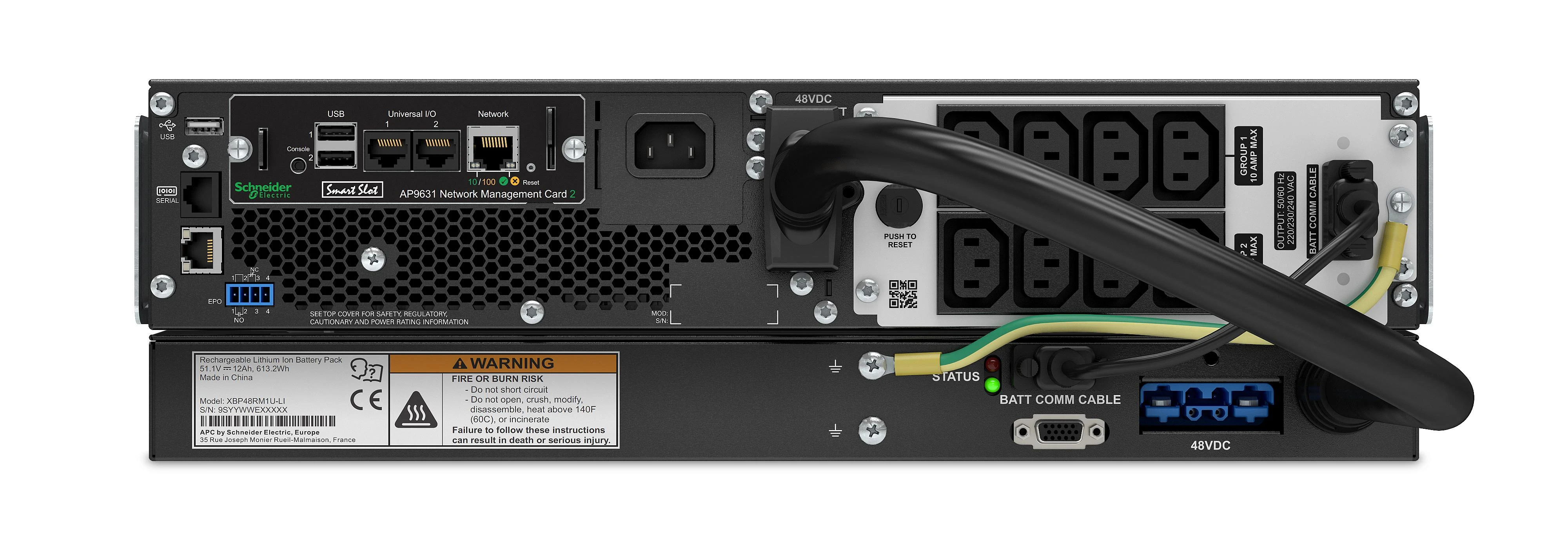 APC SRTL1500RMXLI-NC nepertraukiamo maitinimo resursai (UPS) Dviguba konversija (prisijungus) 1500 VA 1350 W 8 AC išvestis(ys / čių)