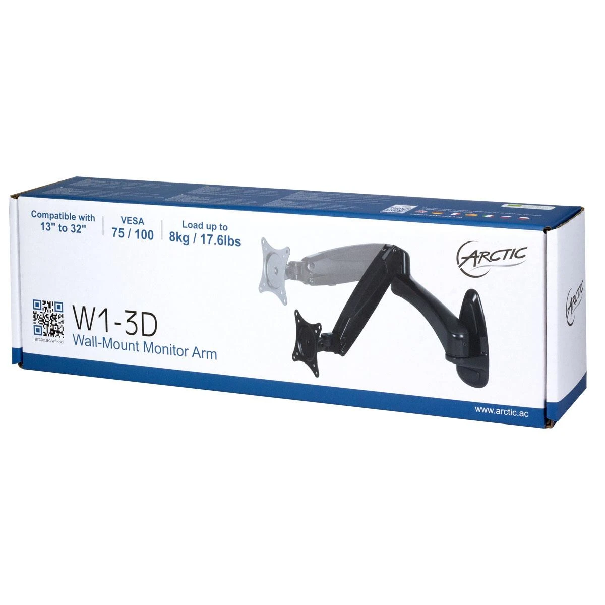 Laikiklis ARCTIC W1-3D 81,3 cm (32") Juoda