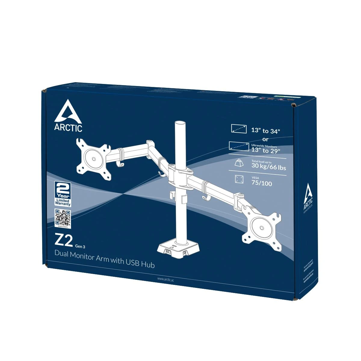 Laikiklis ARCTIC Z2 (Gen 3) 86,4 cm (34") Juoda