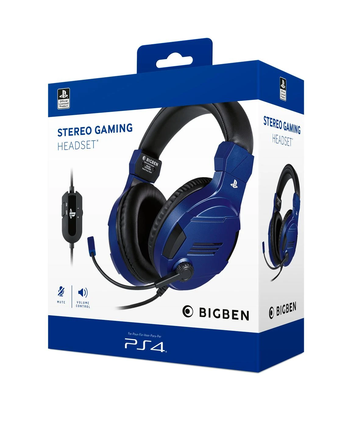 Ausinės Nacon Big Ben Bigben Interactive PS4OFHEADSETV3G Laisvų rankų įranga Su lankeliu Mėlyna