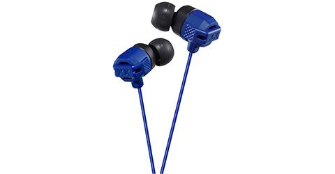 Į ausis įkišamos laidinės Ausinės JVC HA-FX102AE XTREME XPLOSIVES su "ultimate bass sound" technologija, mėlynos