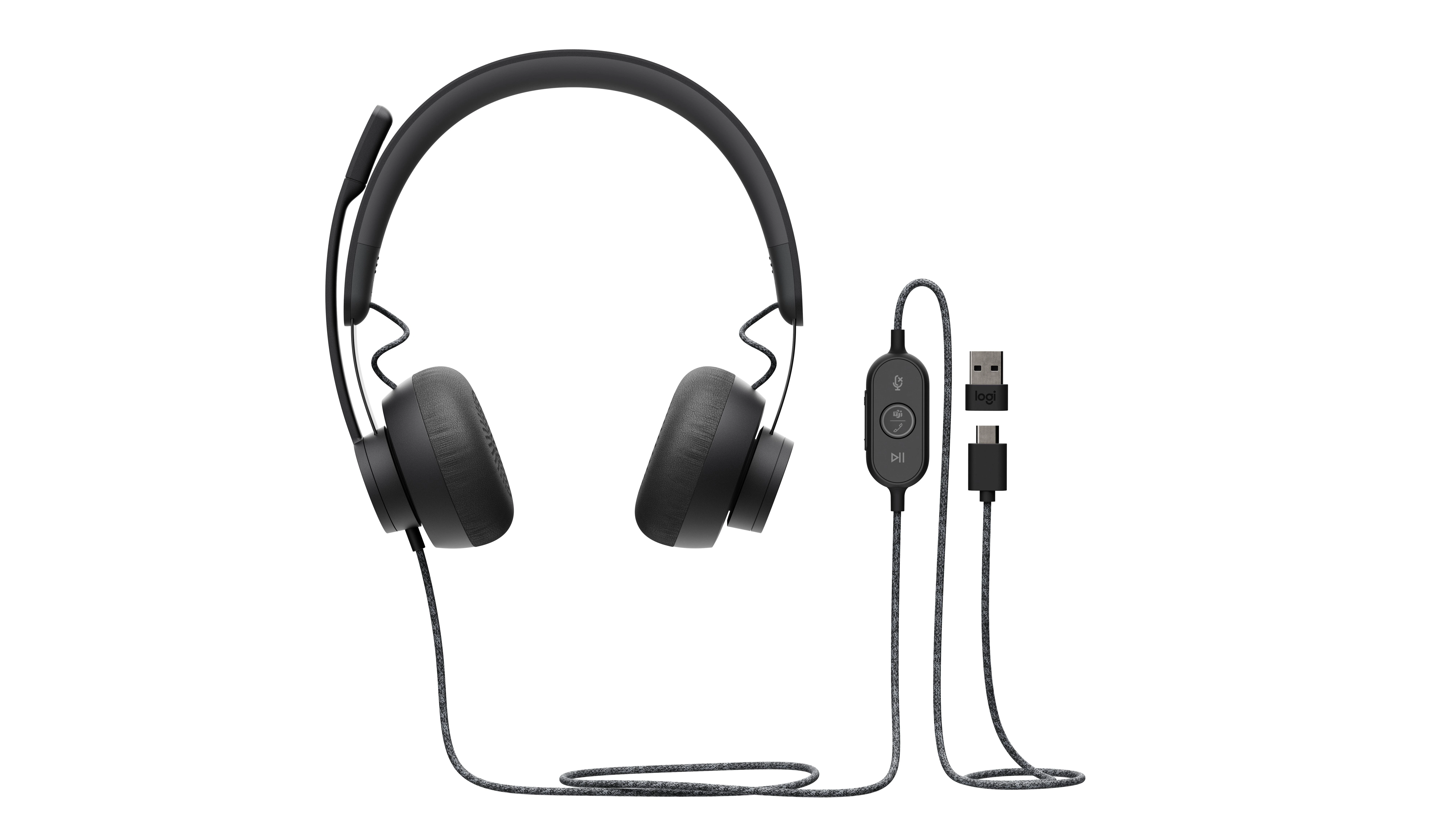 Logitech Zone laidinės ausinės su valdymo pultu