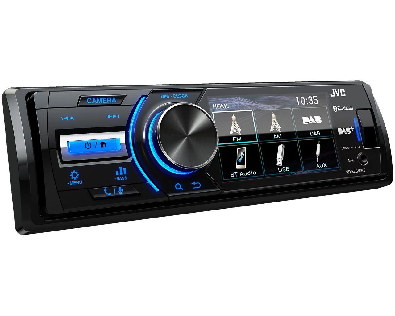 Automagnetola JVC KD-X561DBT automobilinis medijos imtuvas Juoda, Mėlyna 180 W Bluetooth