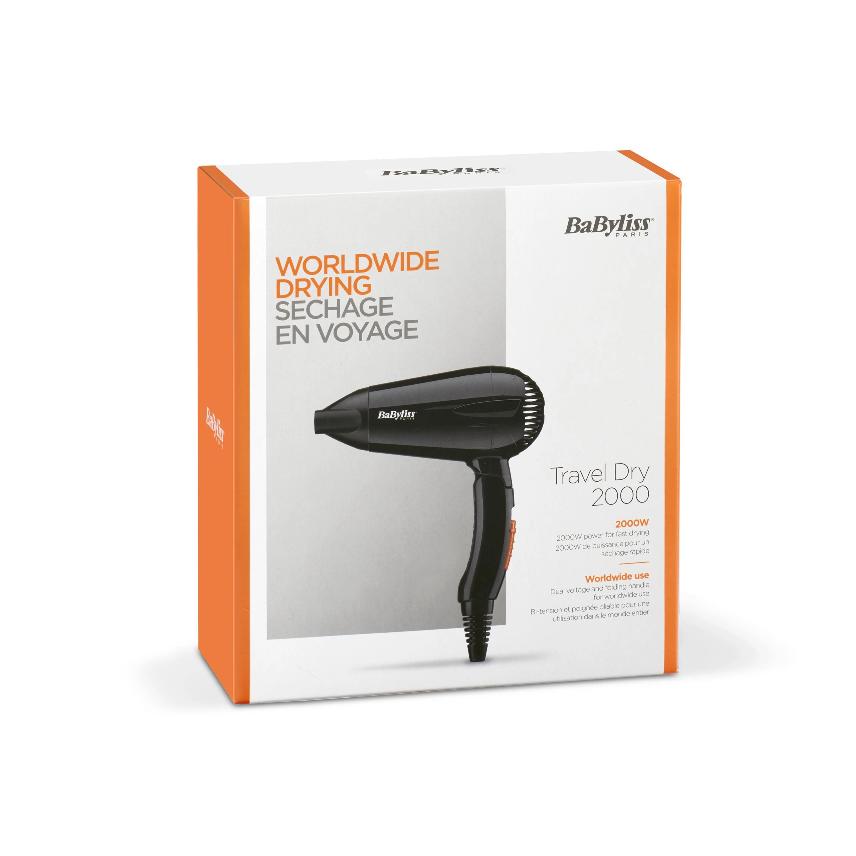 BaByliss 5344E plaukų džiovintuvas Juoda 2000 W