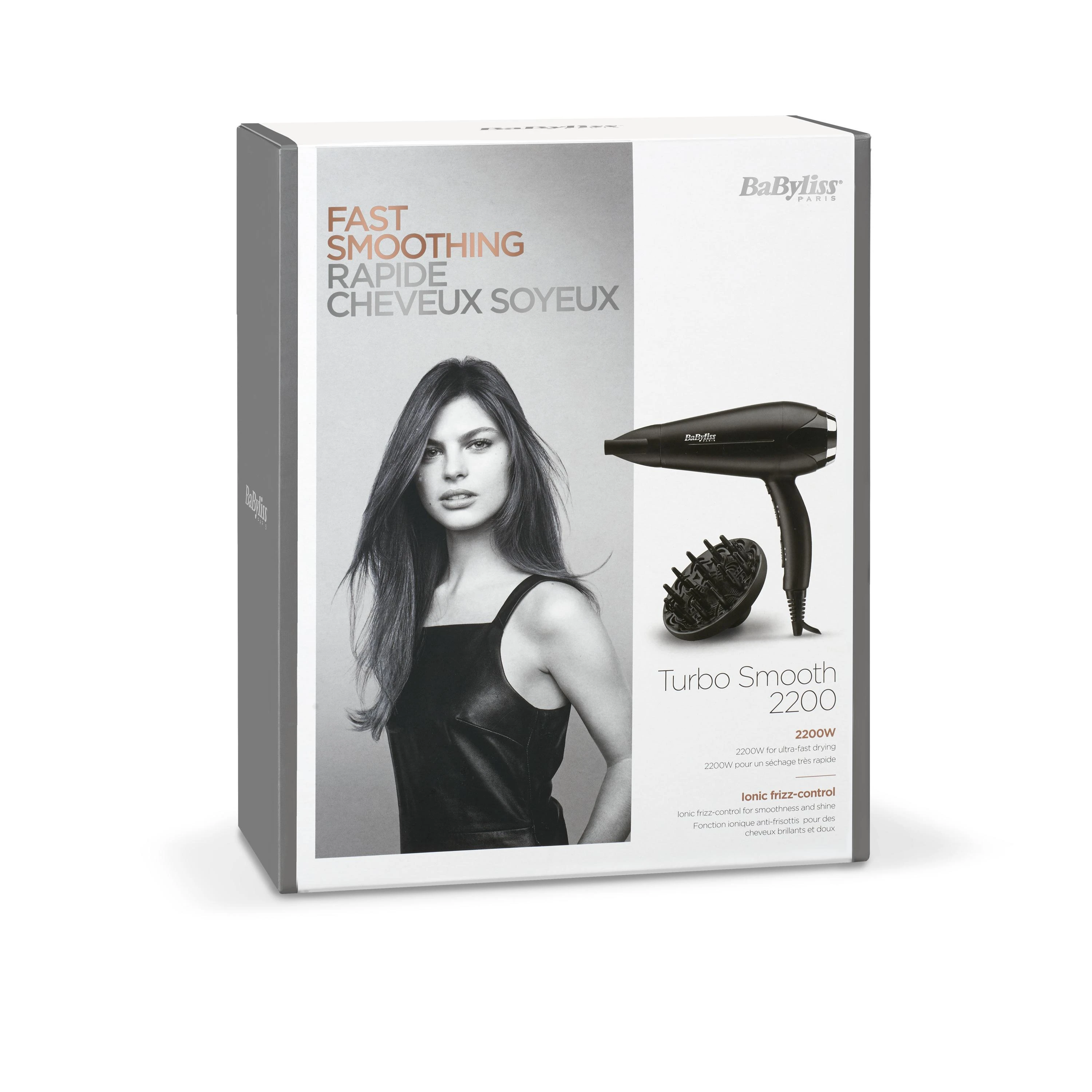 BaByliss D572DE plaukų džiovintuvas Juoda 2200 W
