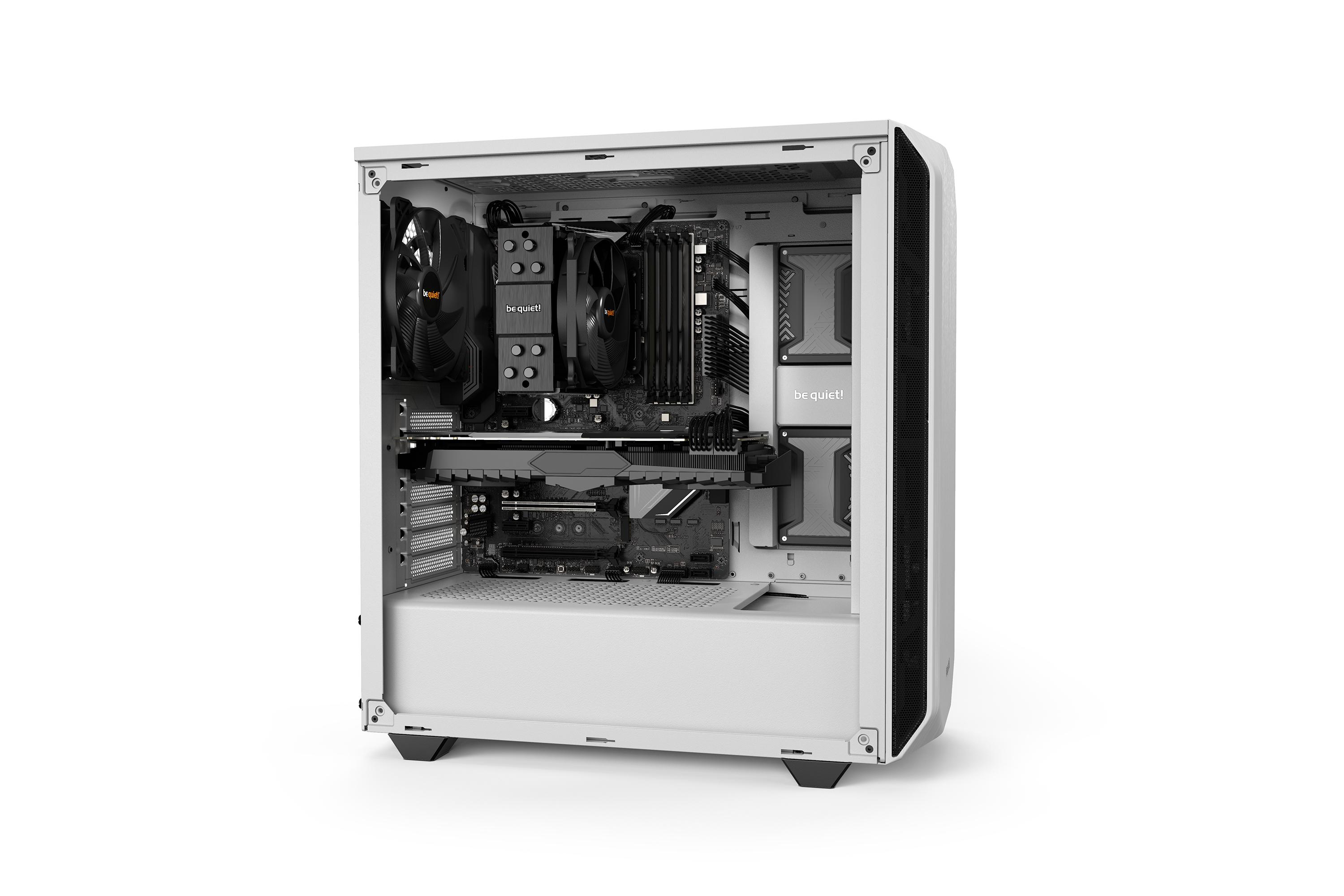 DARBUOTI! BG035 Be Quiet! Pure Base 500, baltas, ATX, M-ATX, mini-ITX dėklas