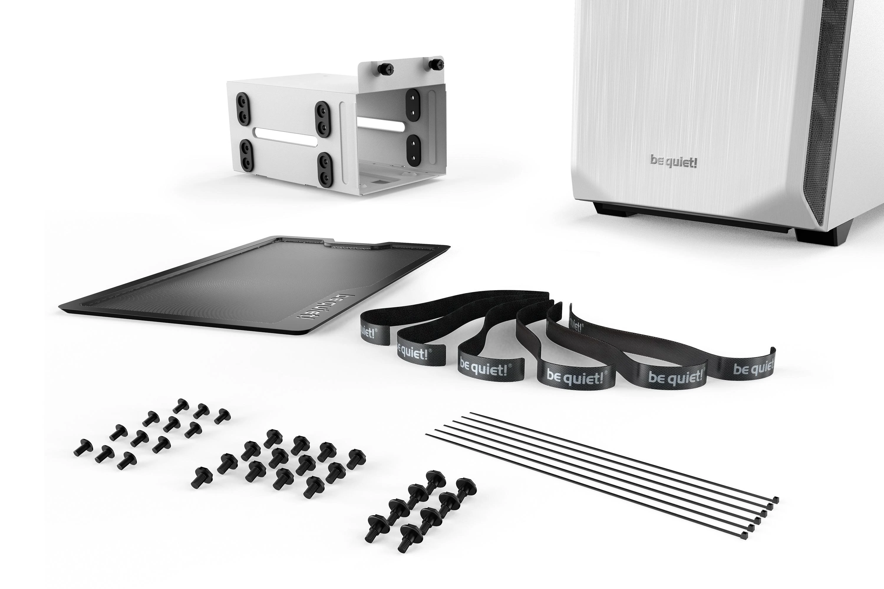 DARBUOTI! BGW35 Be Quiet! Pure Base 500 Window, baltas, ATX, M-ATX, mini-ITX dėklas