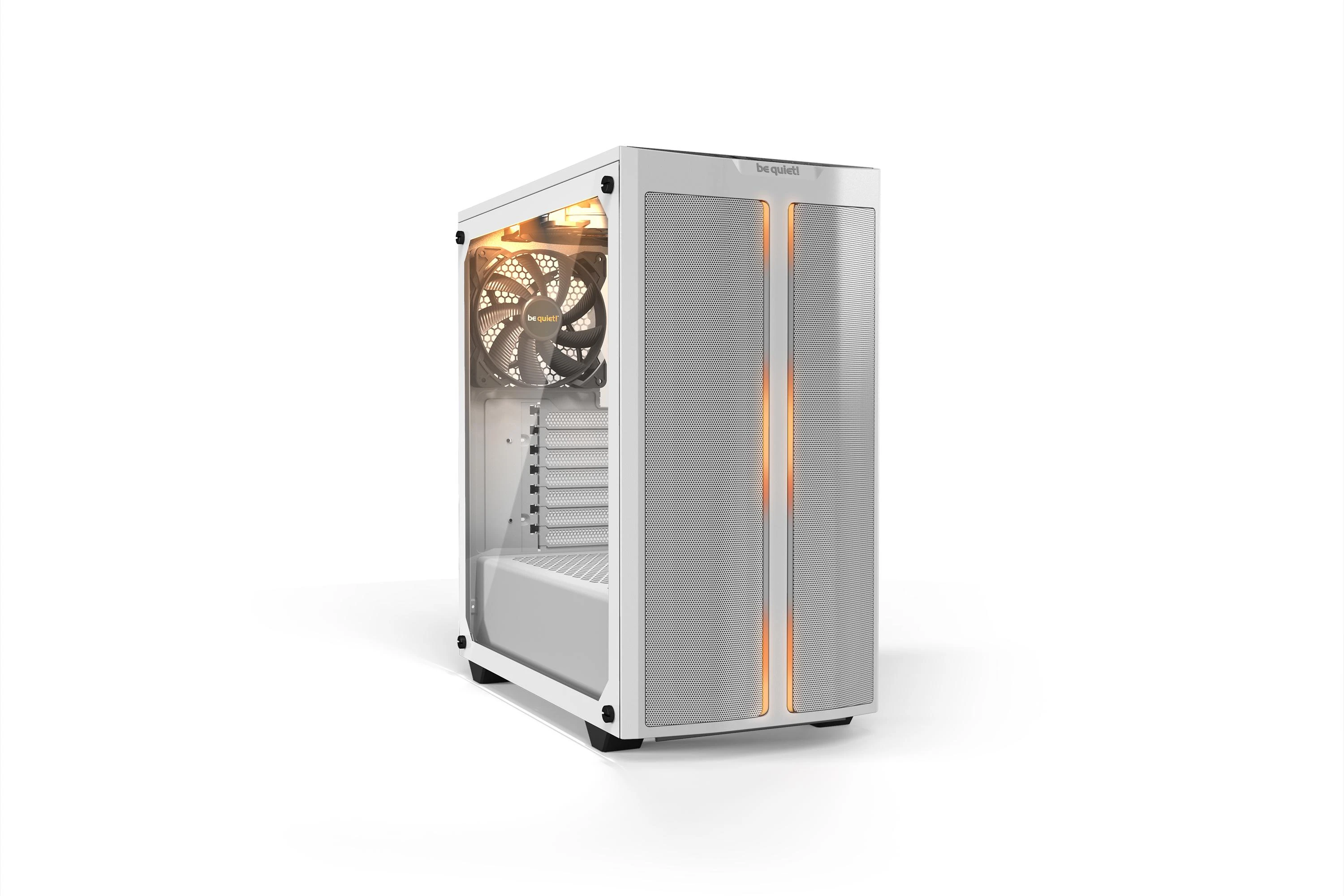 Kompiuterio korpusas be quiet! Pure Base 500DX / Didelio oro srauto įsiurbimas / 3 Pure Wings 2 140 mm ventiliatoriai / ARGB LED / USB 3.2 Gen. 2 Type C / Paruoštas aušinimui vandeniu / Baltas