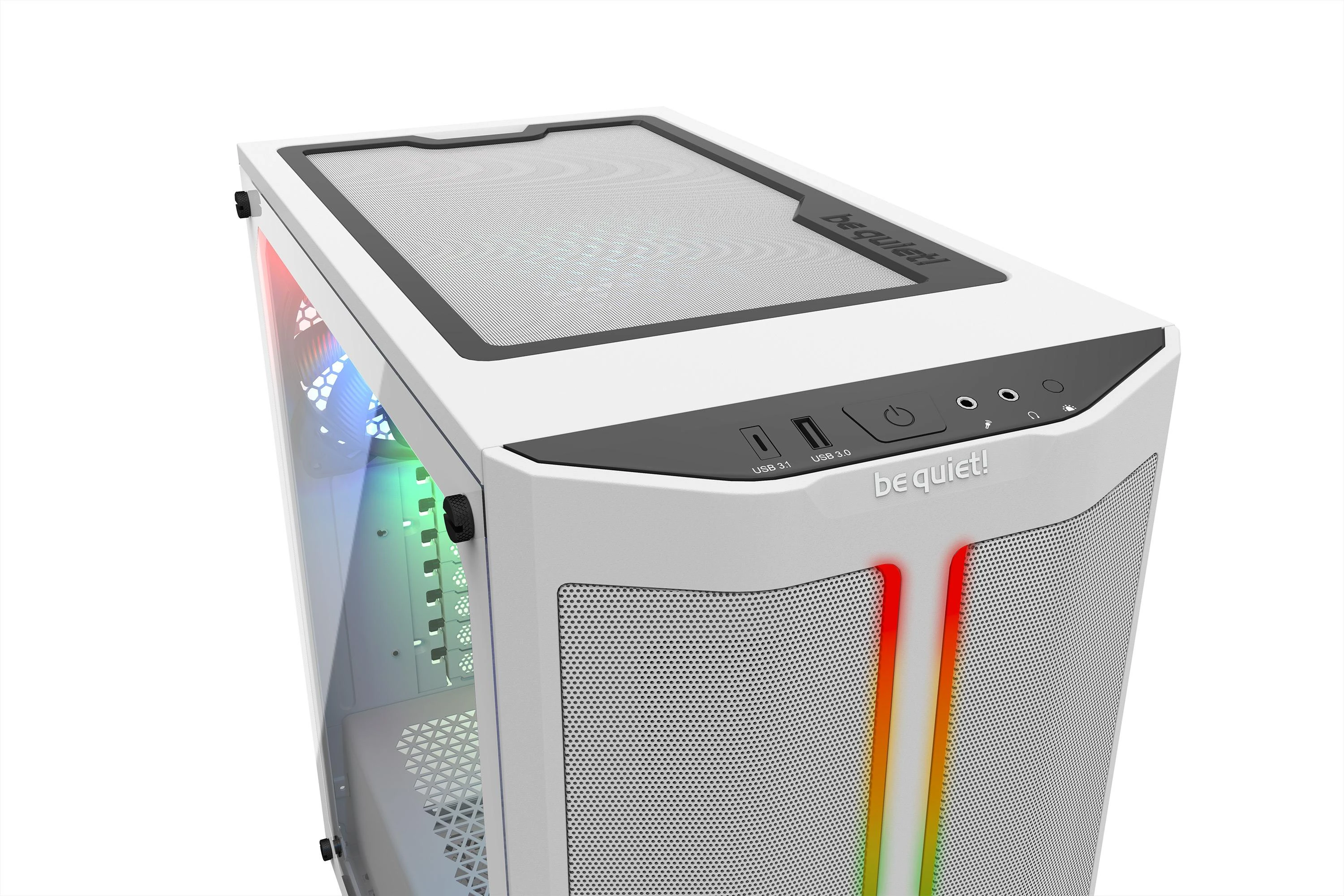 Kompiuterio korpusas be quiet! Pure Base 500DX / Didelio oro srauto įsiurbimas / 3 Pure Wings 2 140 mm ventiliatoriai / ARGB LED / USB 3.2 Gen. 2 Type C / Paruoštas aušinimui vandeniu / Baltas
