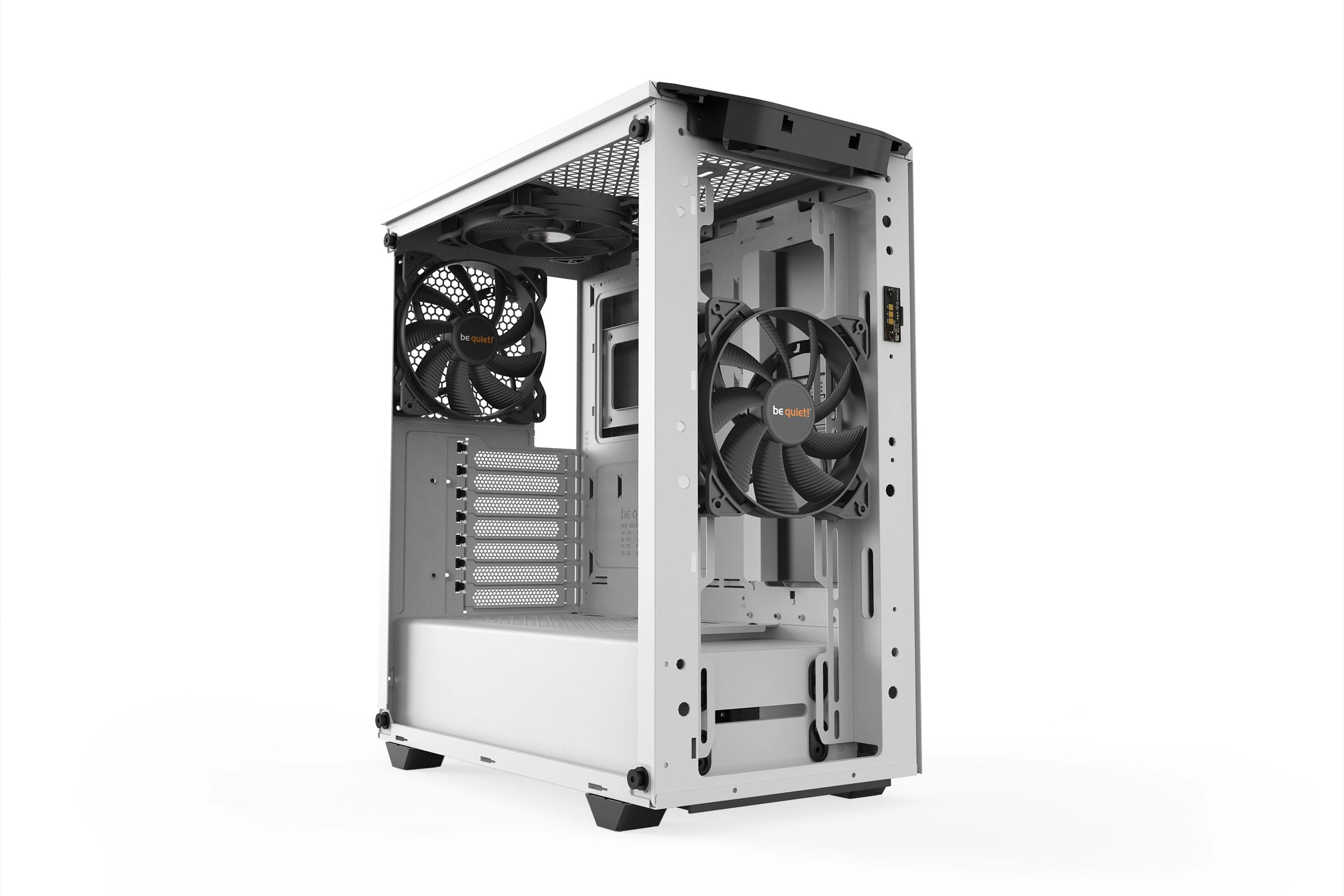 Kompiuterio korpusas be quiet! Pure Base 500DX / Didelio oro srauto įsiurbimas / 3 Pure Wings 2 140 mm ventiliatoriai / ARGB LED / USB 3.2 Gen. 2 Type C / Paruoštas aušinimui vandeniu / Baltas