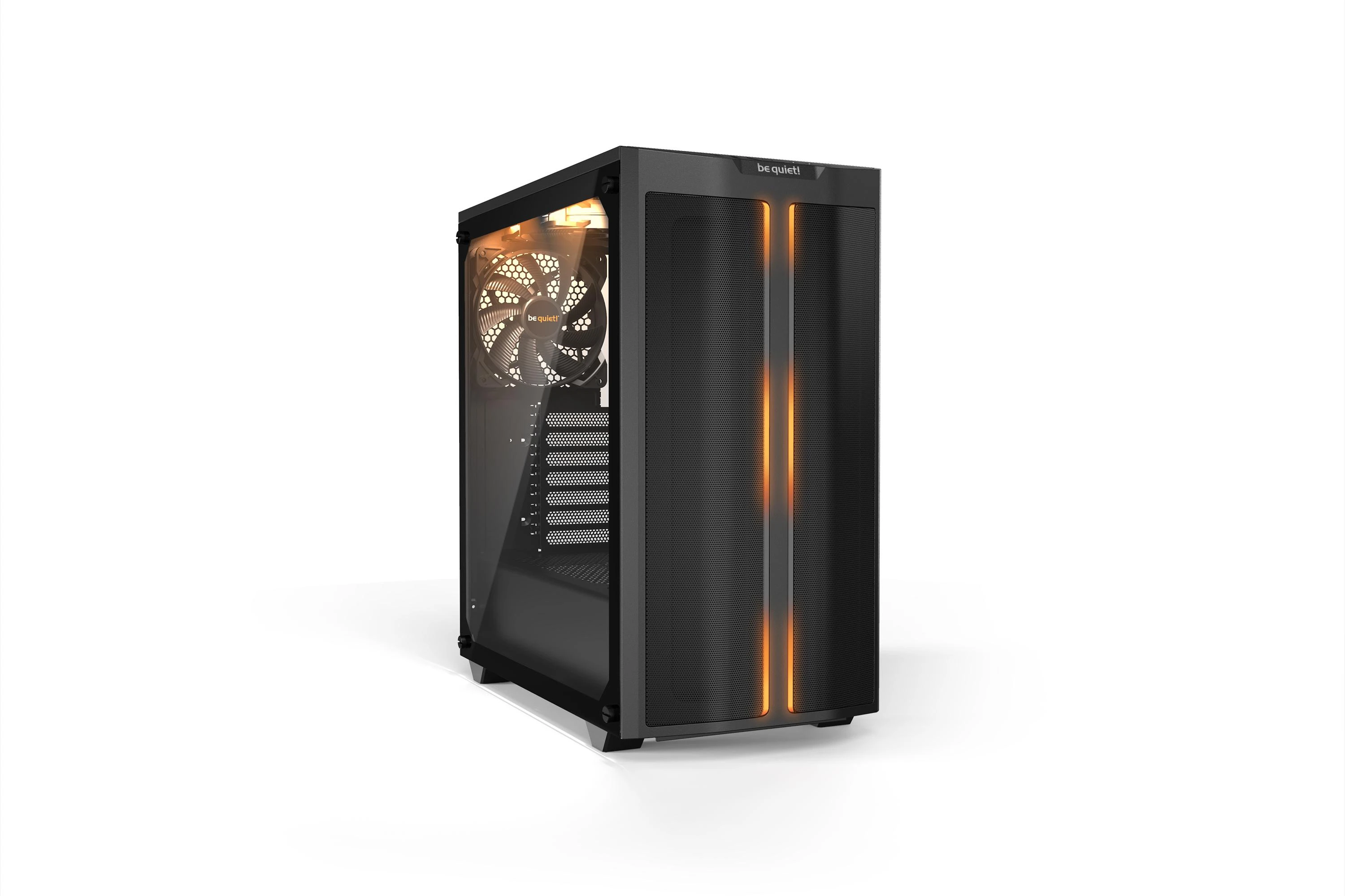 Kompiuterio korpusas be quiet! Pure Base 500DX / Didelio oro srauto įsiurbimas / 3 Pure Wings 2 140 mm ventiliatoriai / ARGB LED / USB 3.2 Gen. 2 Type C / Paruoštas aušinimui vandeniu / Juodas