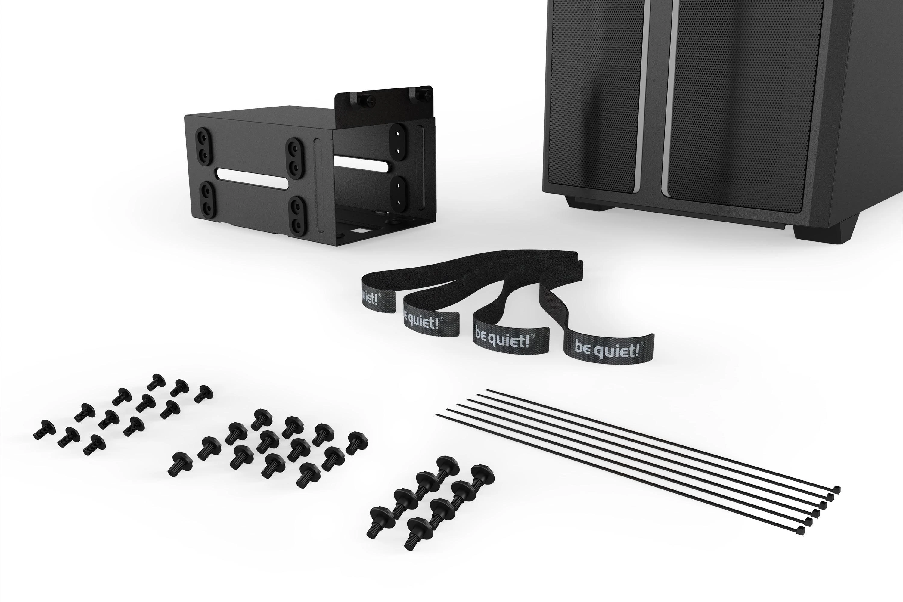 Kompiuterio korpusas be quiet! Pure Base 500DX / Didelio oro srauto įsiurbimas / 3 Pure Wings 2 140 mm ventiliatoriai / ARGB LED / USB 3.2 Gen. 2 Type C / Paruoštas aušinimui vandeniu / Juodas