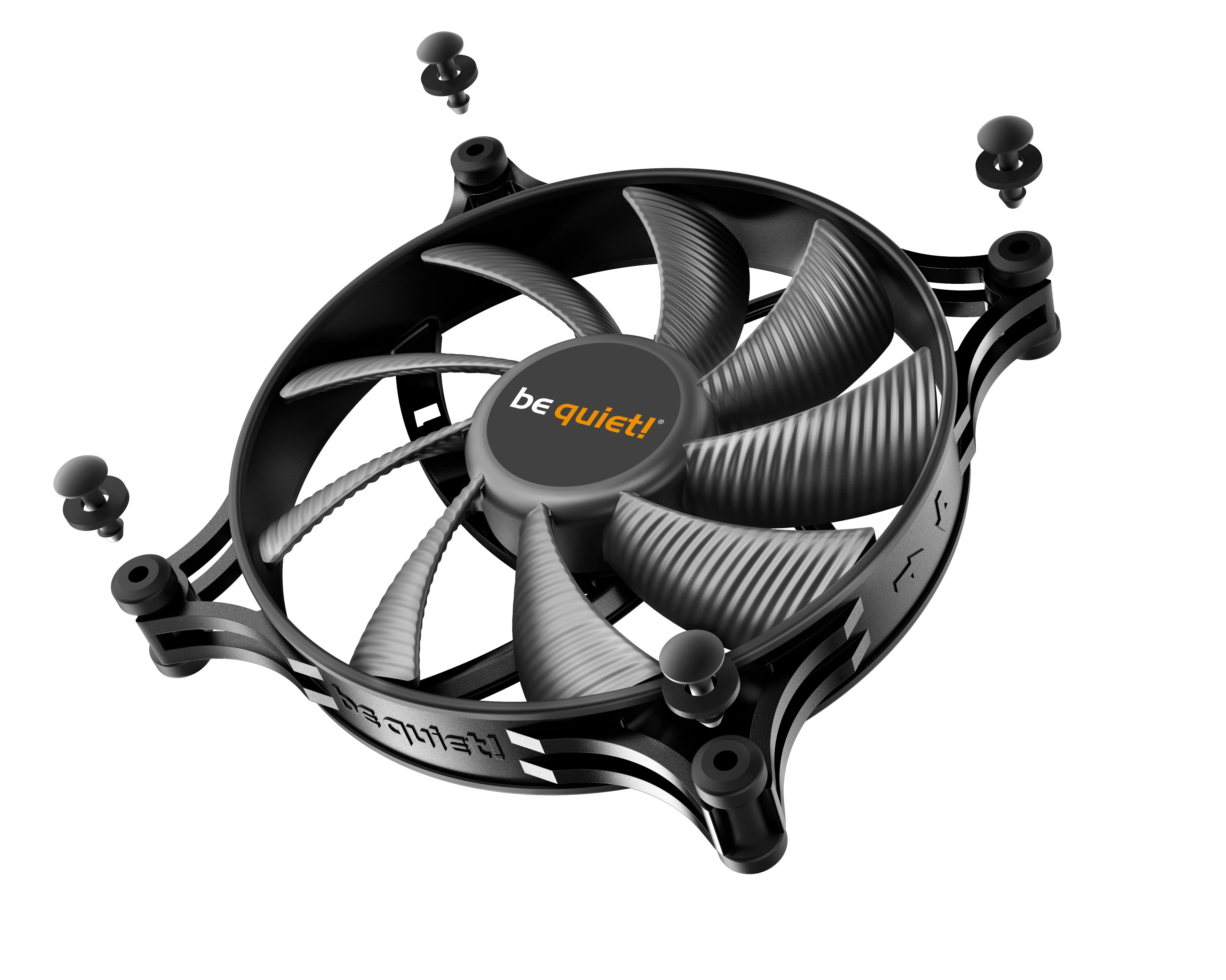 be quiet! Shadow Wings 2 140mm PWM Kompiuterio korpusui Ventiliatorius 14 cm Juoda