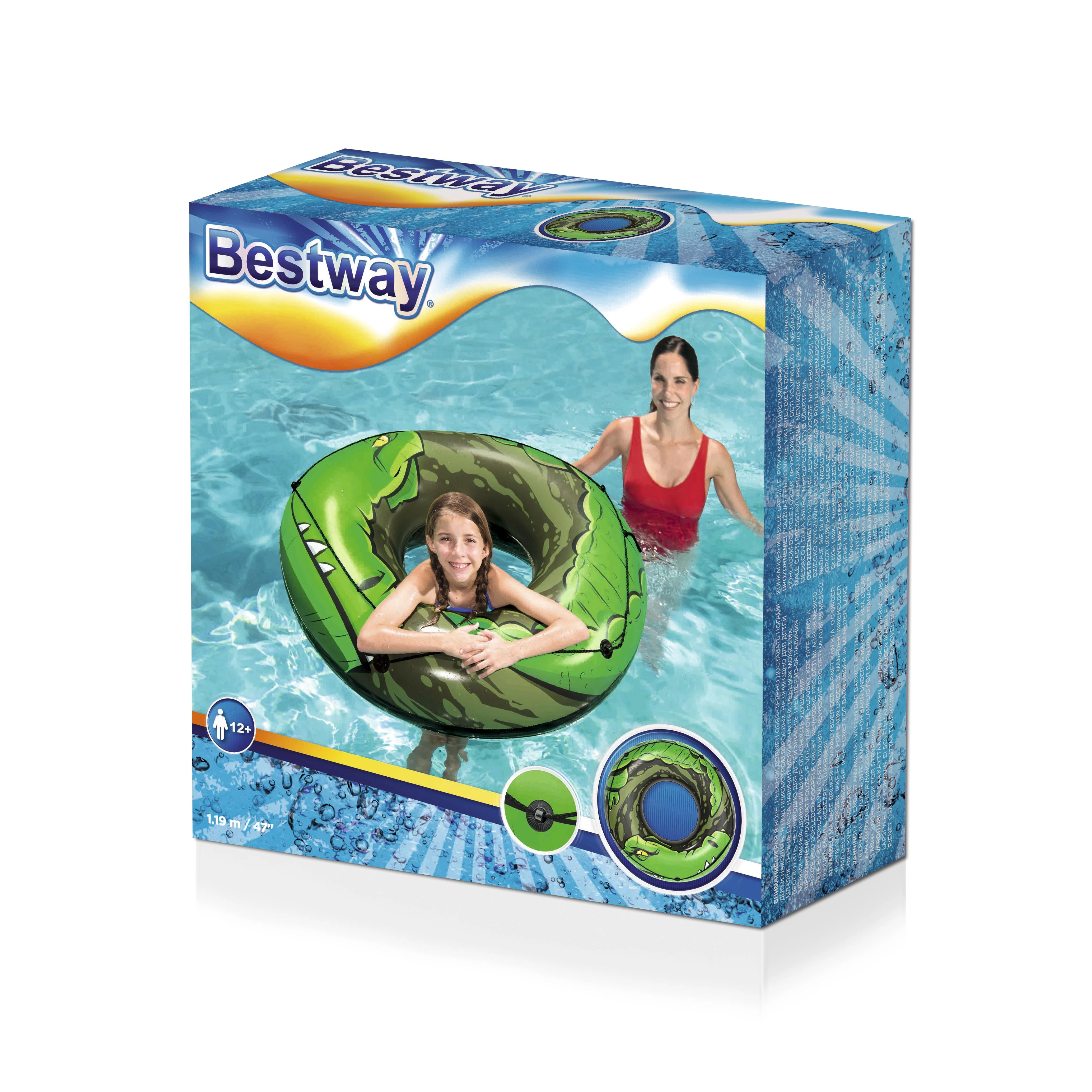BESTWAY Pripučiamas plaukimo ratas Aligatorius 1.19m, 36108