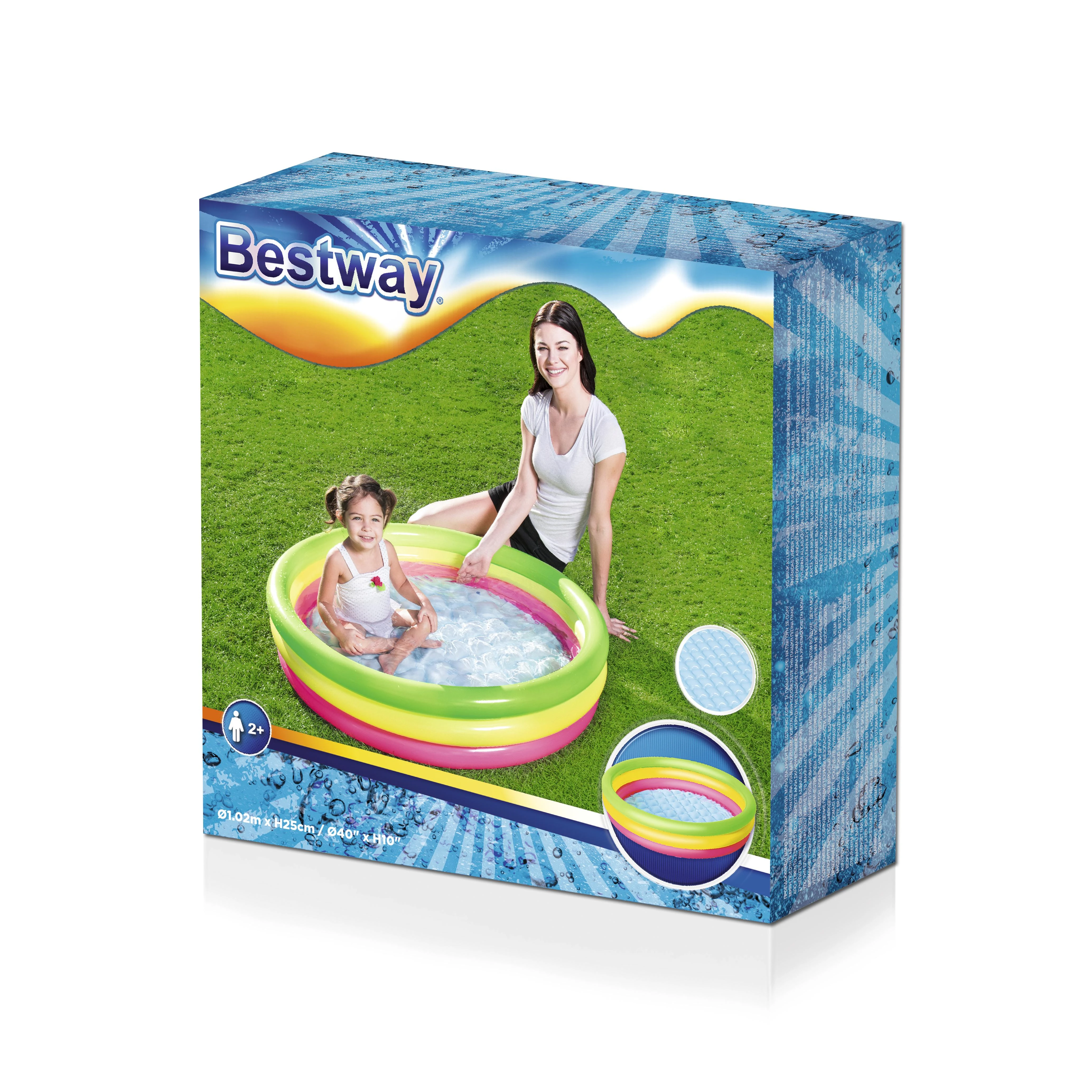 BESTWAY pripučiamas baseinas 102cm x 25cm, 51104