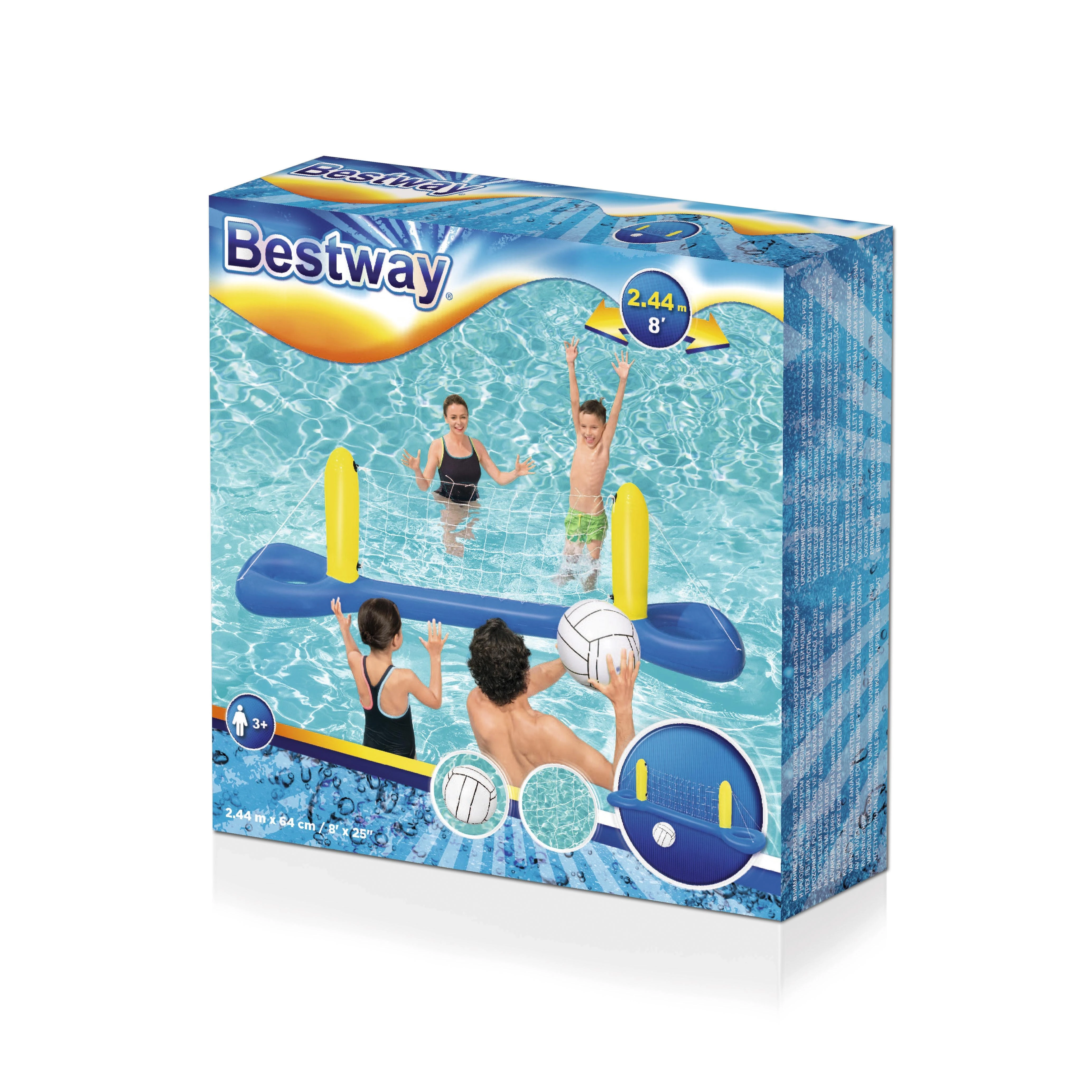 BESTWAY pripučiamas tinklinio rinkinys 2.44m x 64cm, 52133