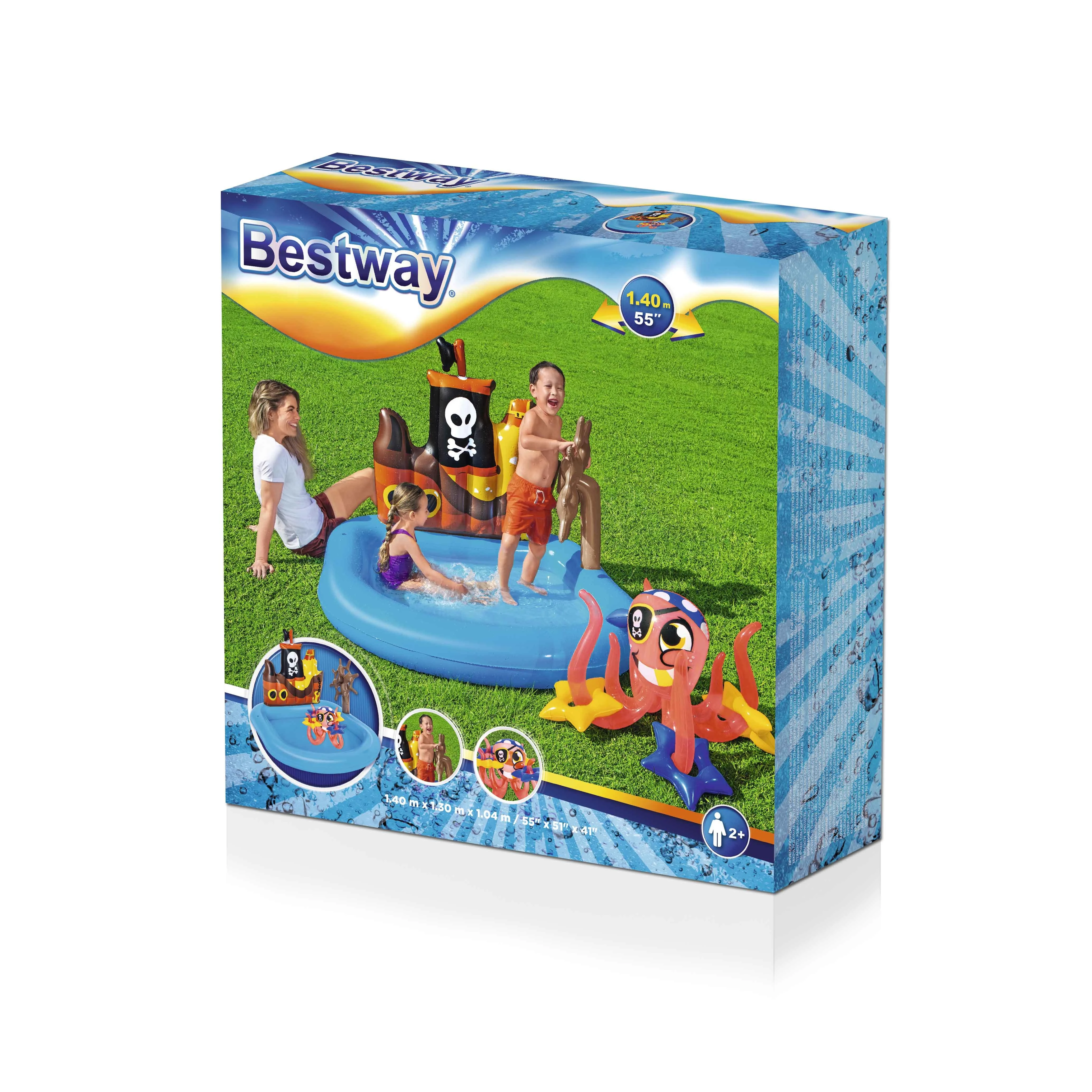 BESTWAY pripučiamas baseinas laivas 140cm x 130cm x 104cm, 52211
