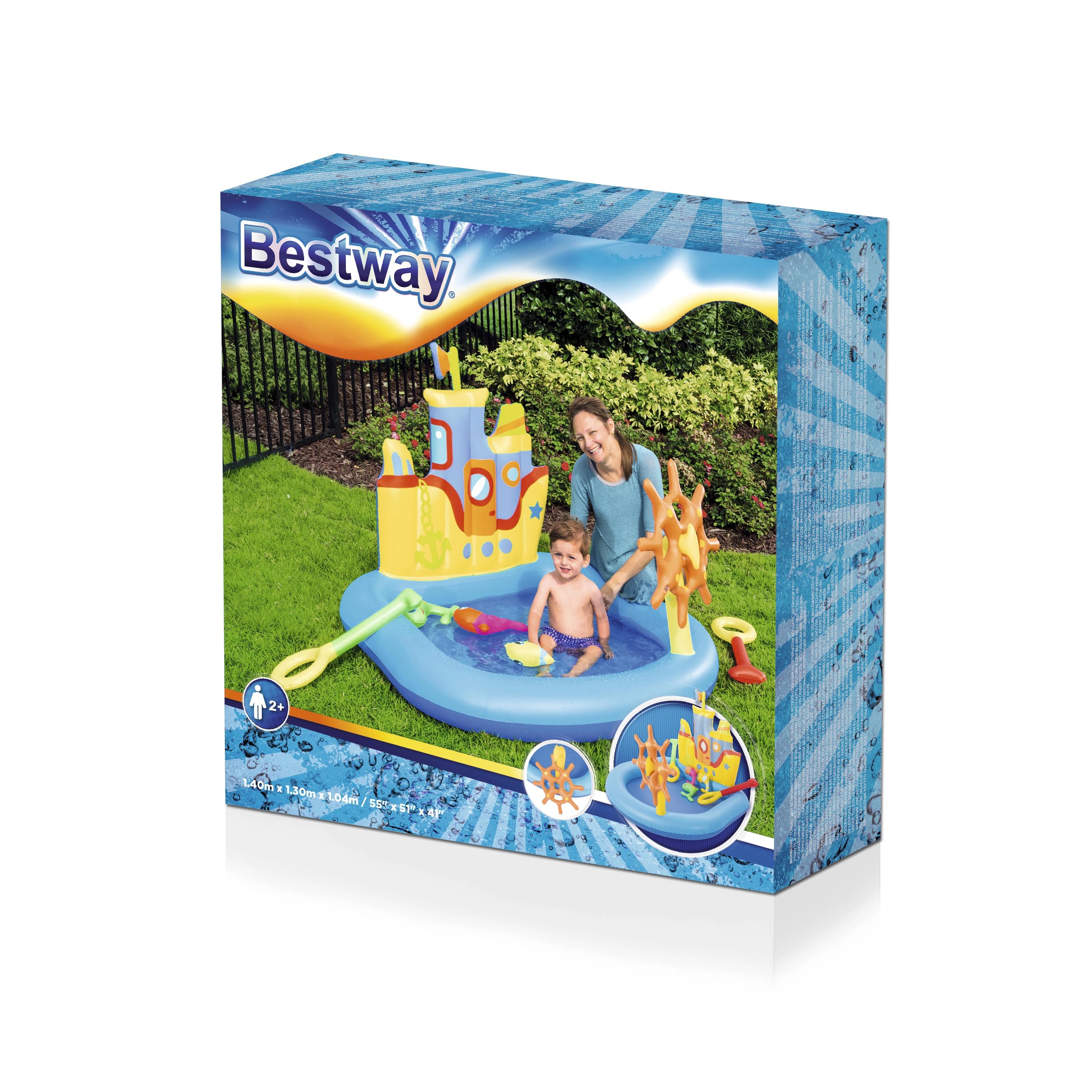 BESTWAY pripučiamas baseinas laivas 140cm x 130cm x 104cm, 52211