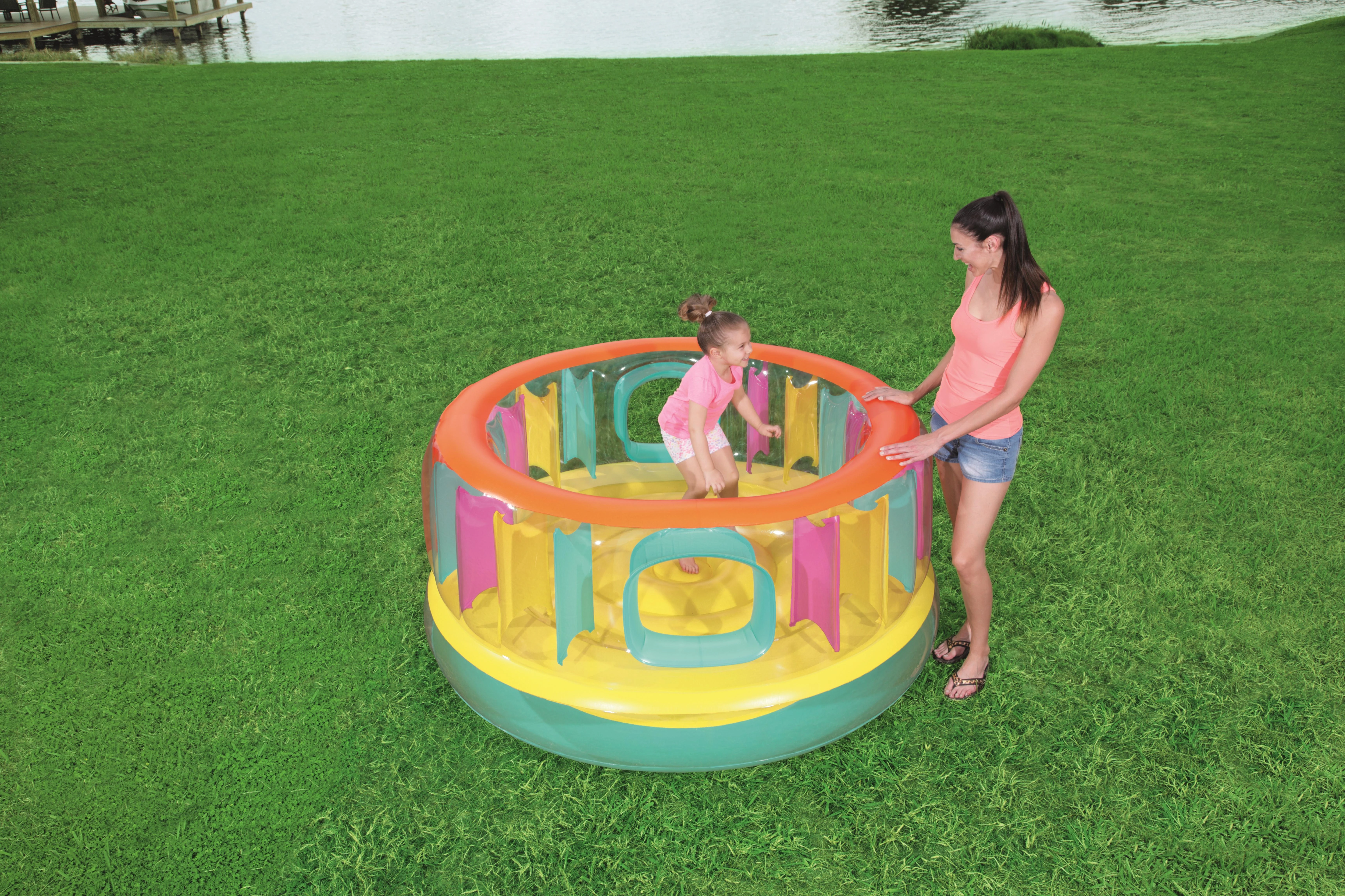 BESTWAY pripučiamas batutas BounceJam Bouncer, skersmuo 1.80m x H86cm, 52262