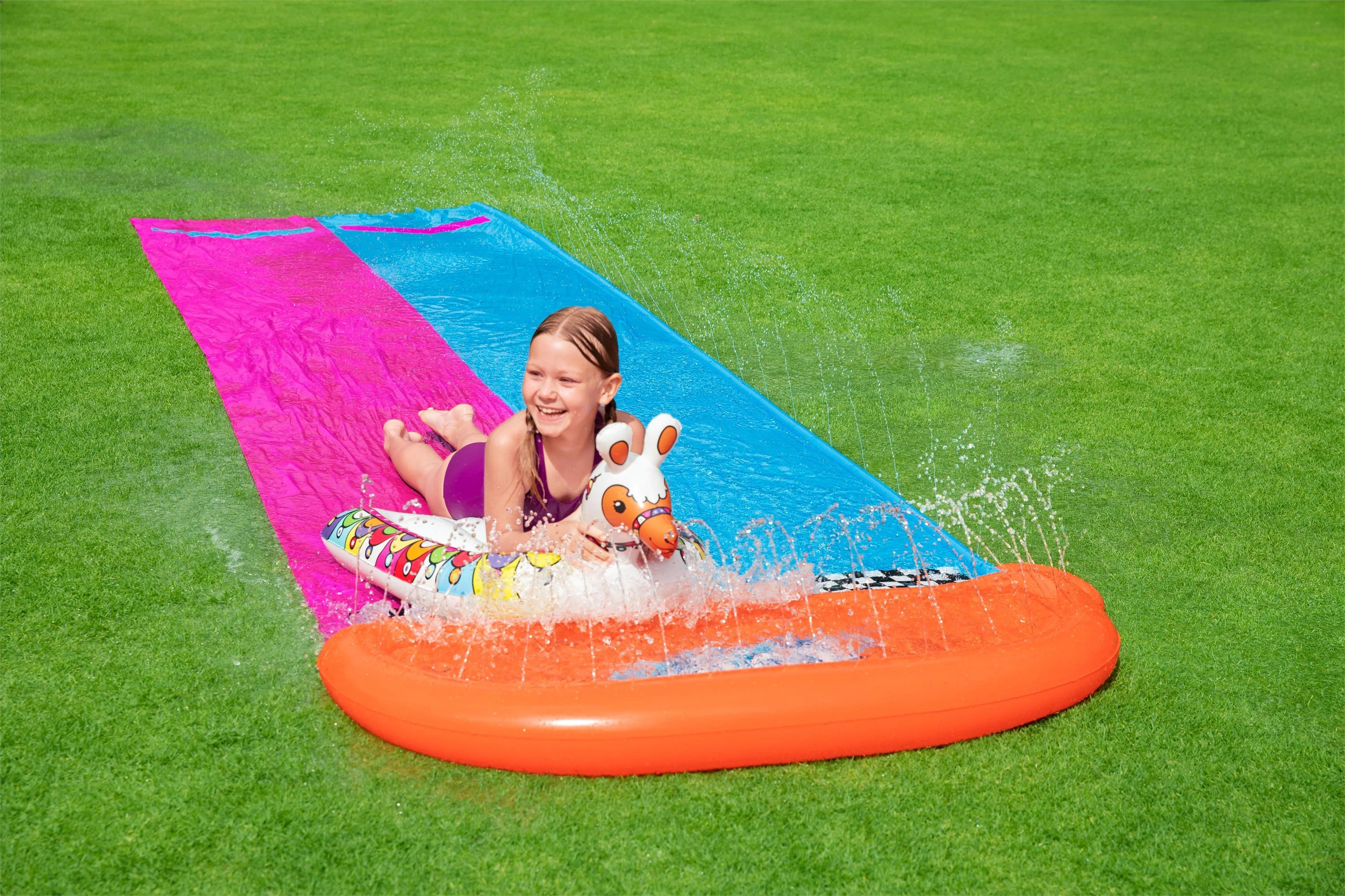 BESTWAY lenktynių čiuožykla Llama Rama Double 4.88m, 52320