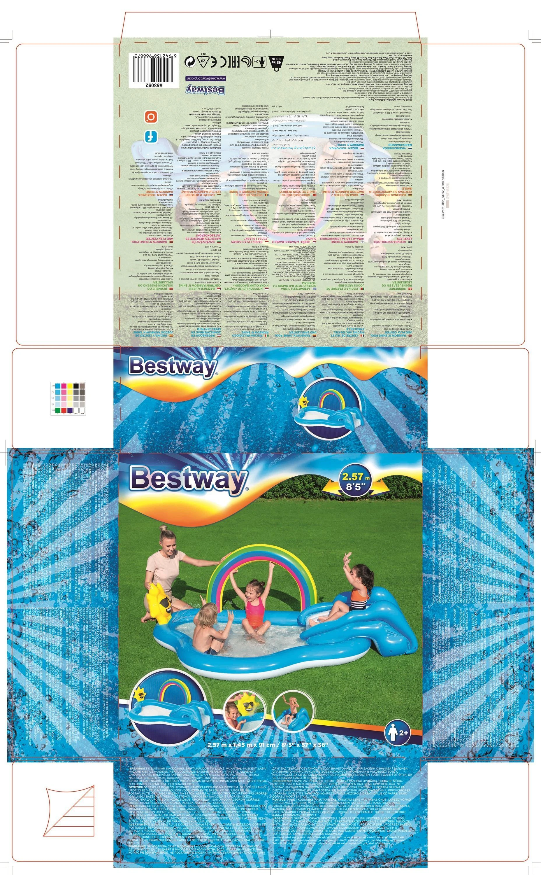 Bestway 53092 vaikiškas žaidimų baseinas Pripučiamas baseinas