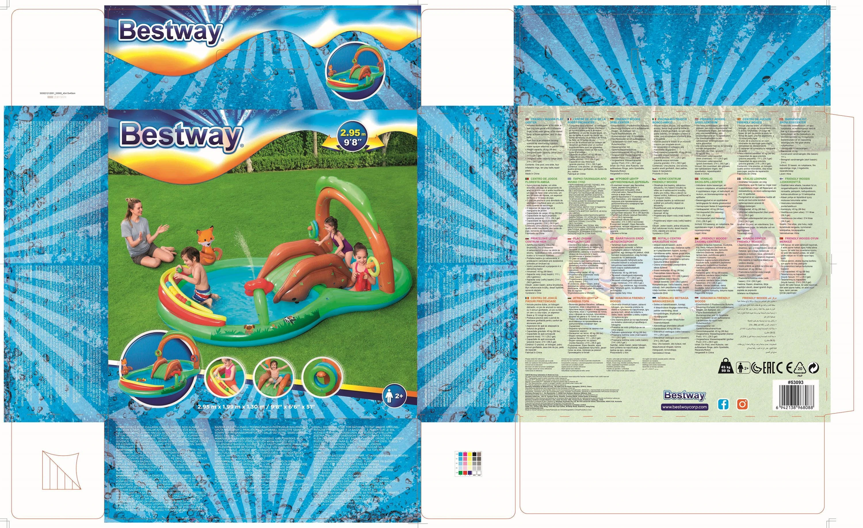 Bestway 53093 pripučiama žaidimų aikštelė - baseinas