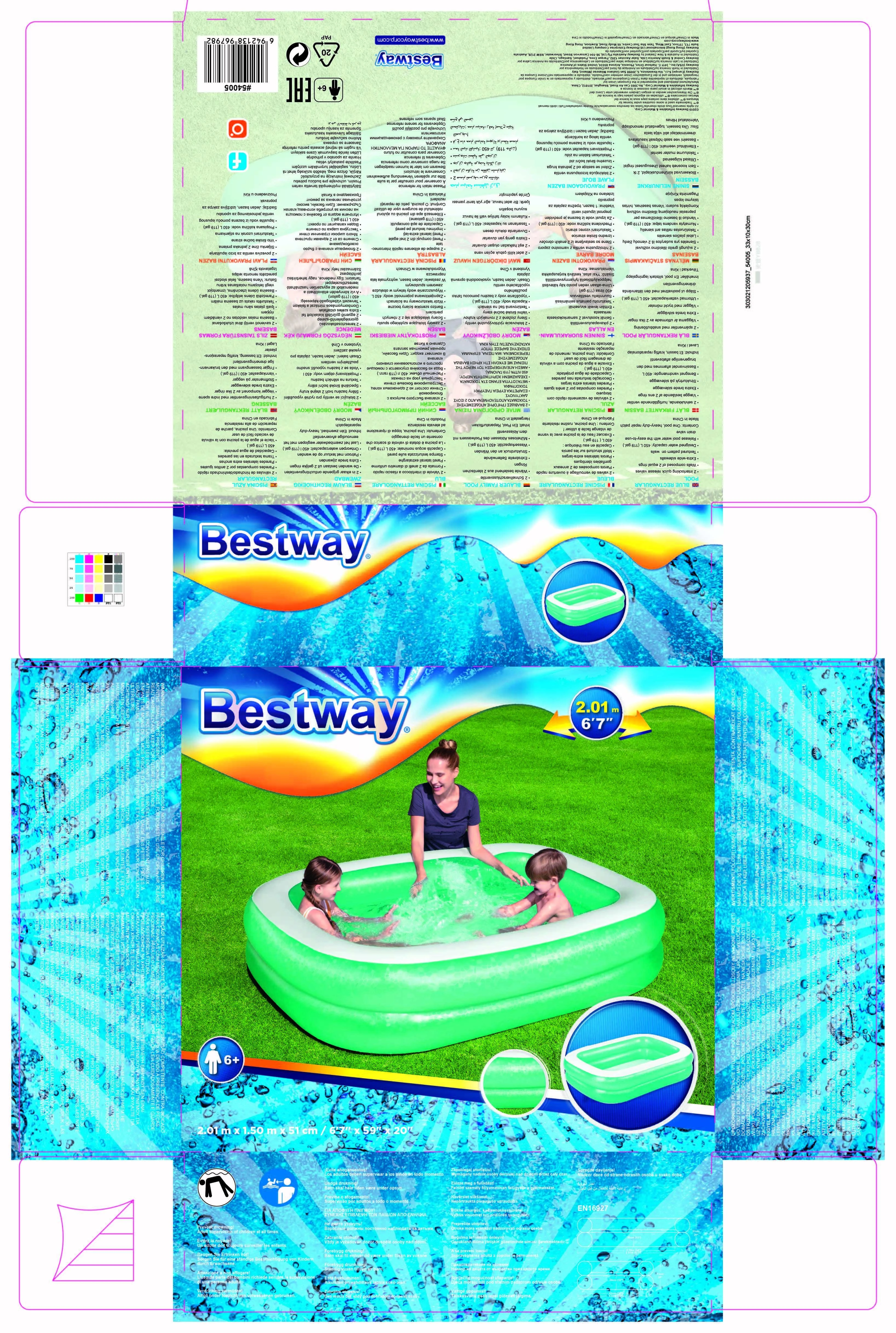 Bestway 54005 vaikiškas žaidimų baseinas Pripučiamas baseinas