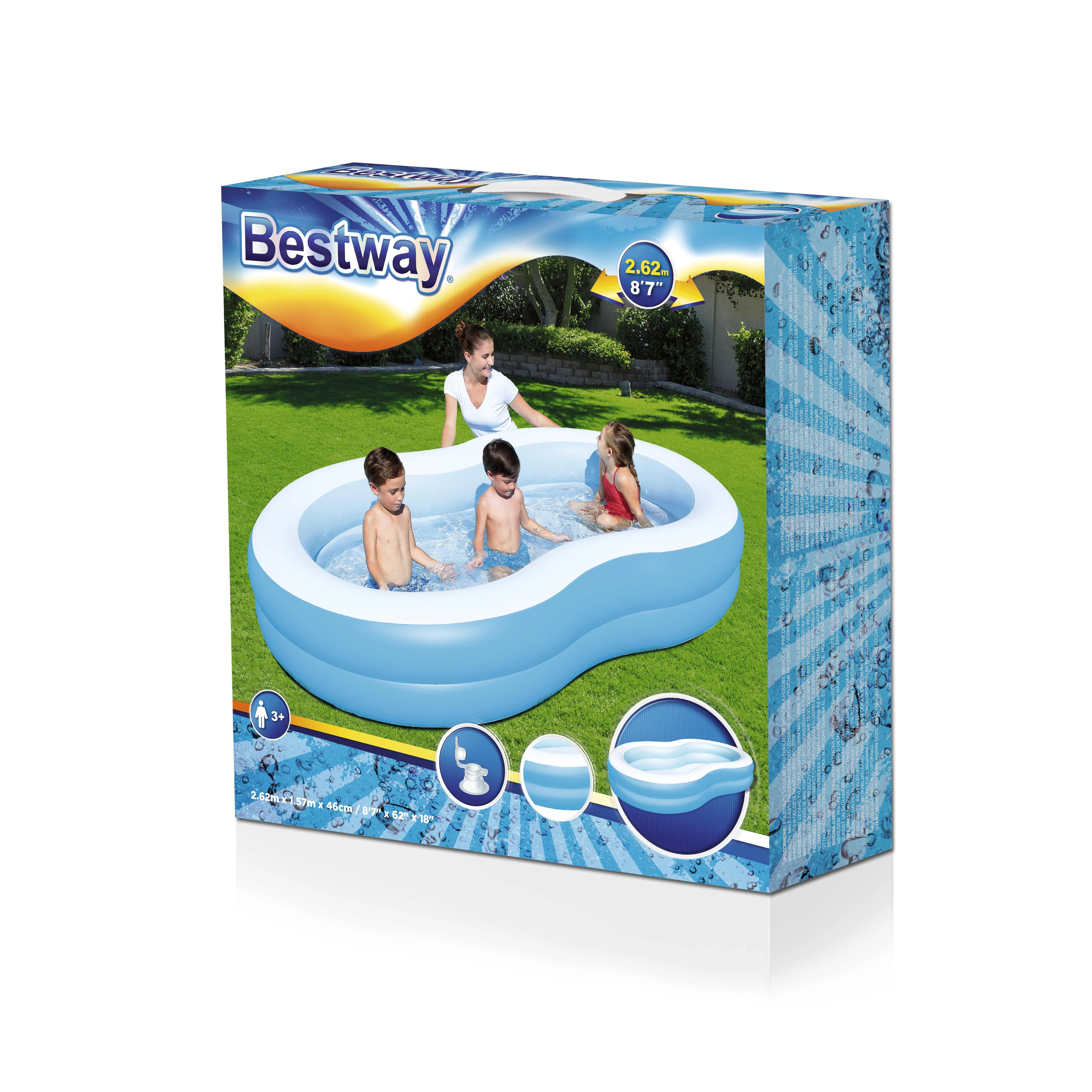 BESTWAY baseinas šeimai Lagūna 262cm x 157cm x 46cm,54117B