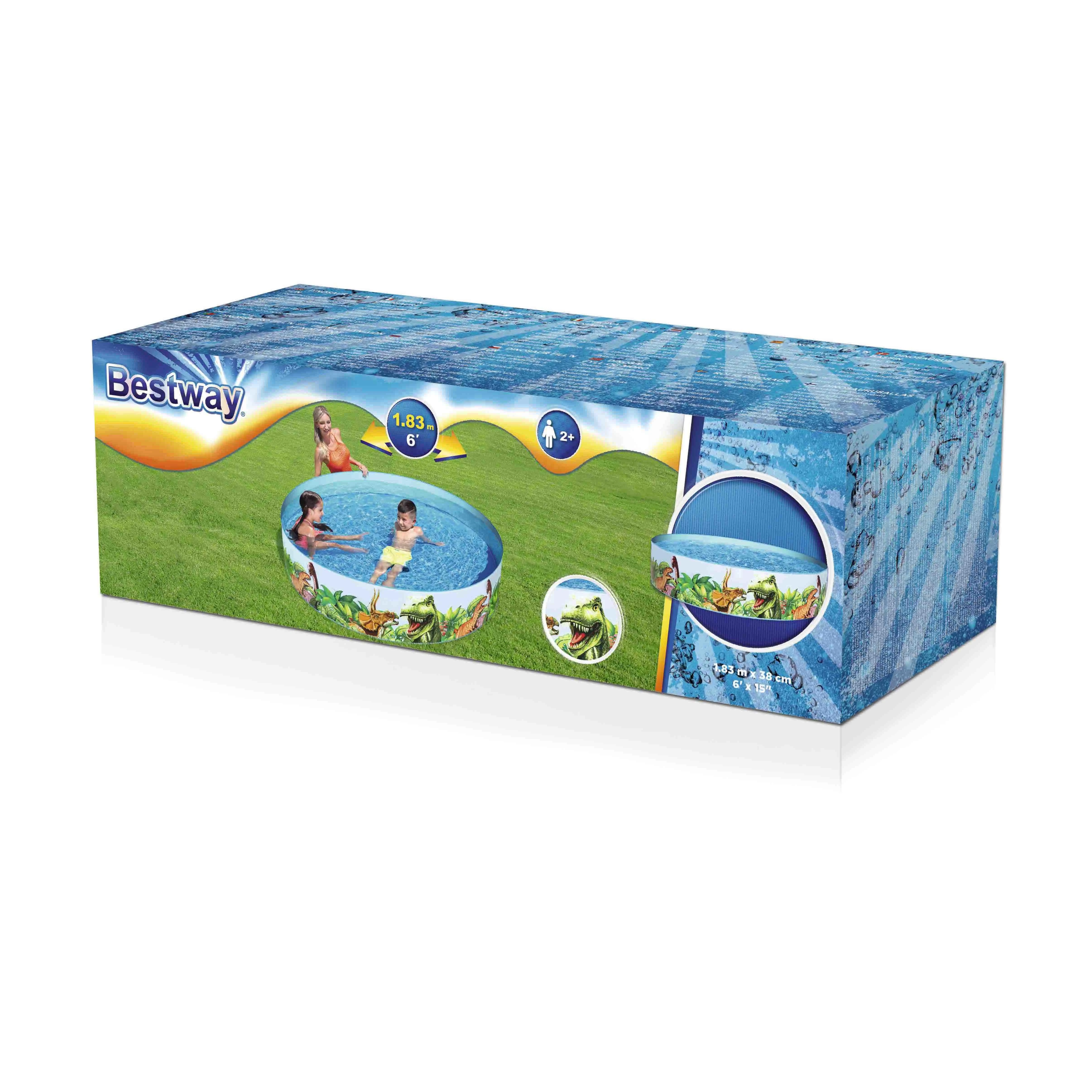 BESTWAY baseinas Dinosaur Fill'N Fun 1.83m x H38cm, 55022