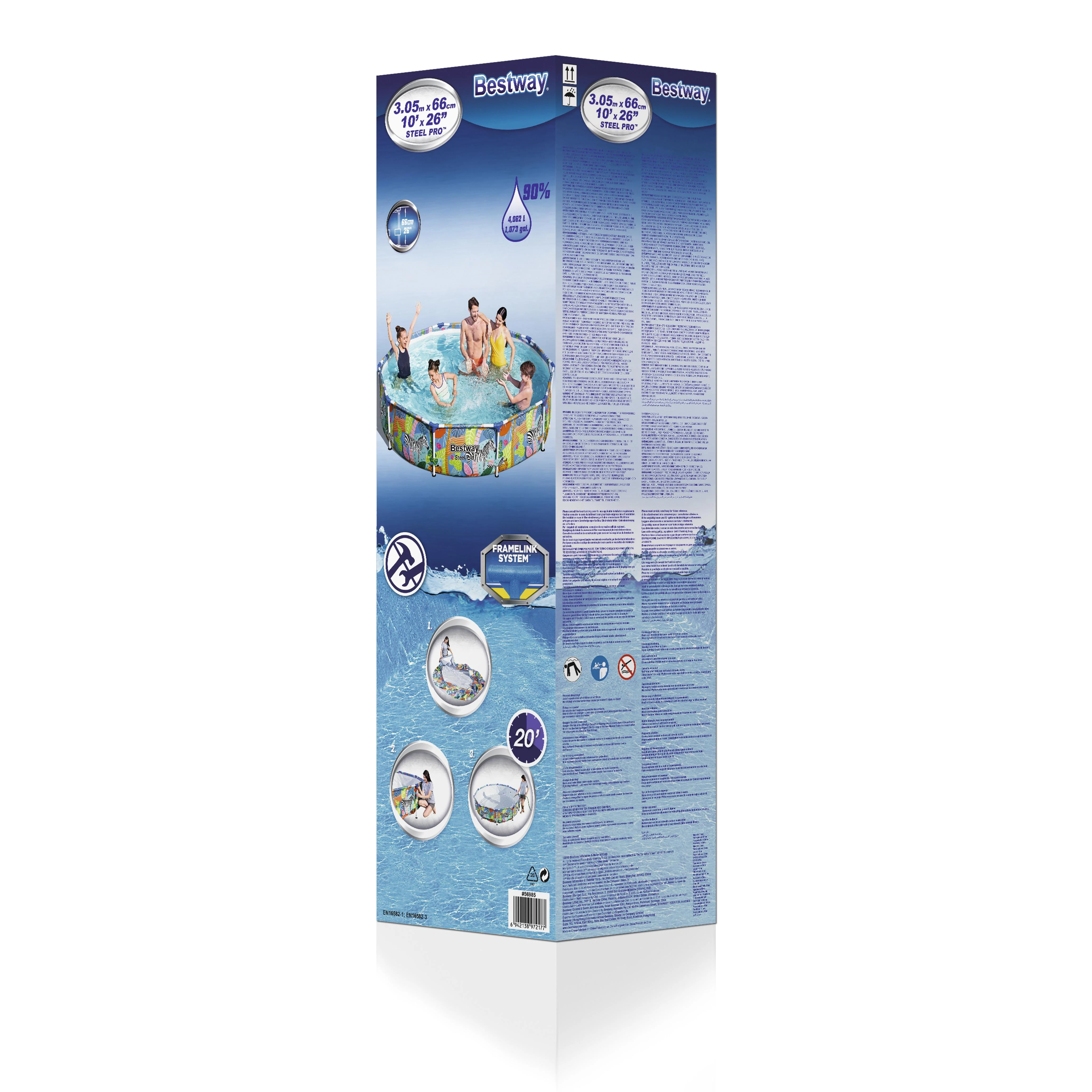 BESTWAY baseinas 3.05m x 66cm, 56985