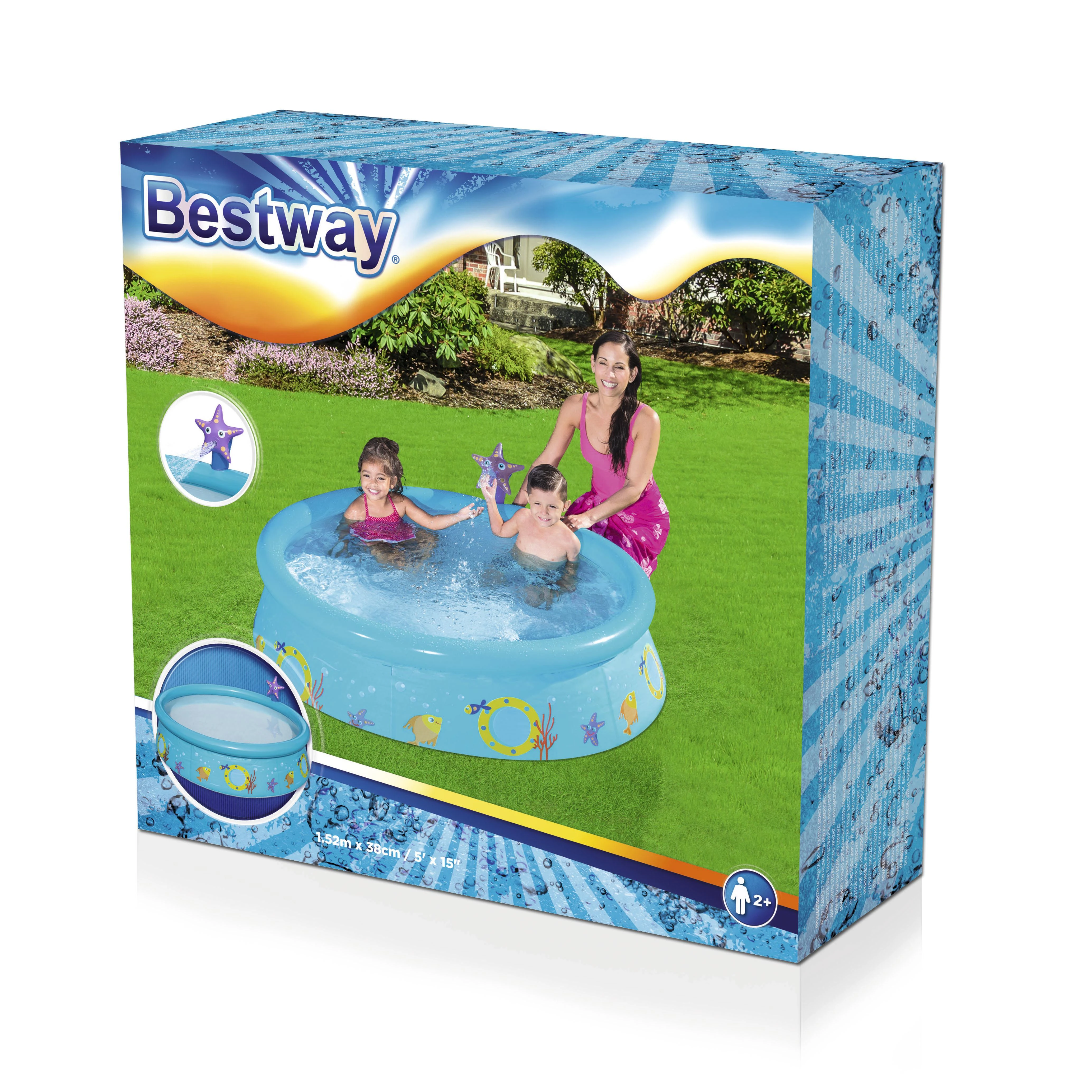 Baseinas Bestway My First Fast Set 1.52mx38cm, assort., 57326