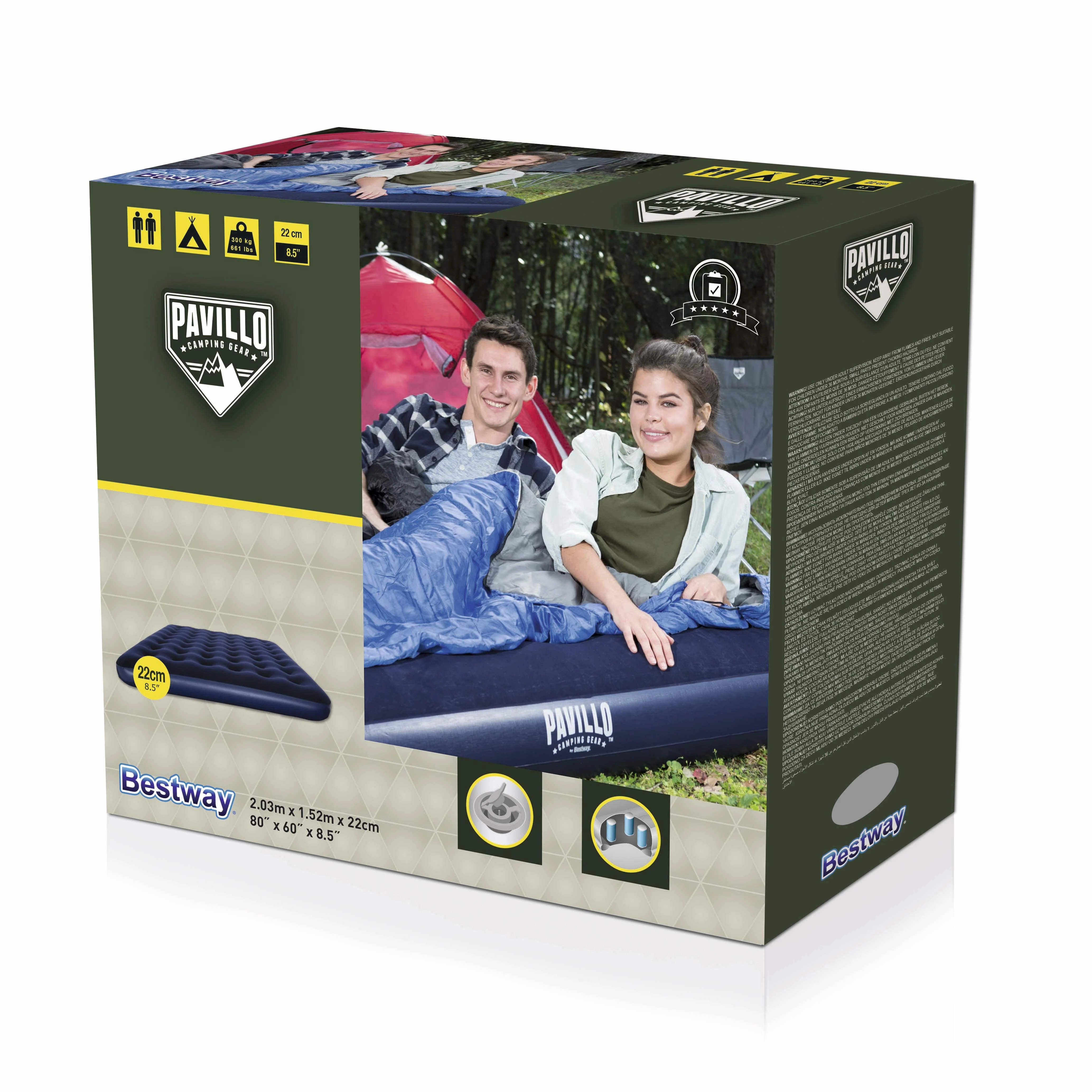 Bestway 67003 pripučiamas čiužinys Dvivietis čiužinys Mėlyna
