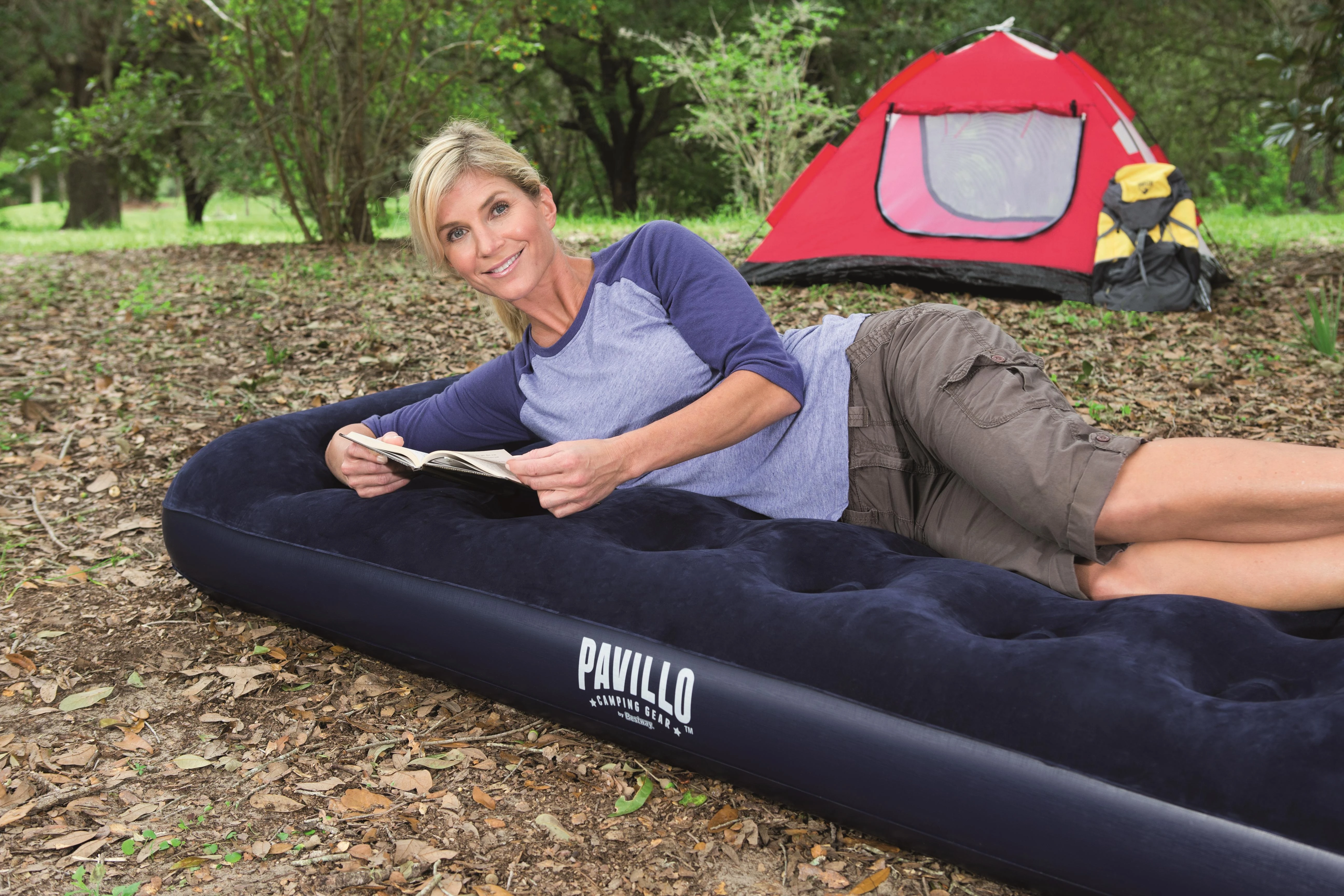 Bestway Pripučiamas vienvietis čiužinys su įmontuota kojine pompa ir pagalve 185x99x28cm 67224