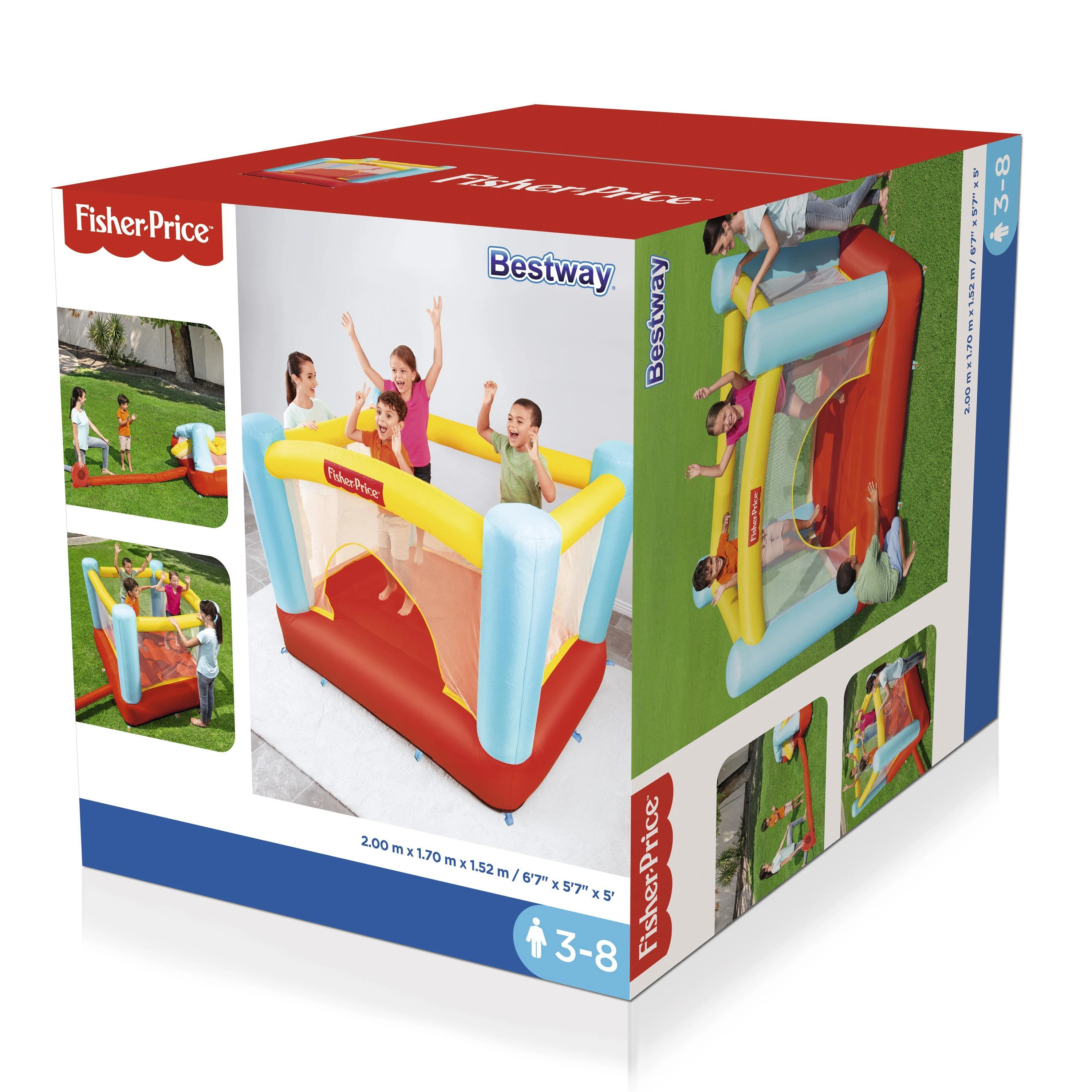 BESTWAY pripučiamas žaidimų centras Bouncetacular 2.00m x 1.70m x 1.52m, 93549