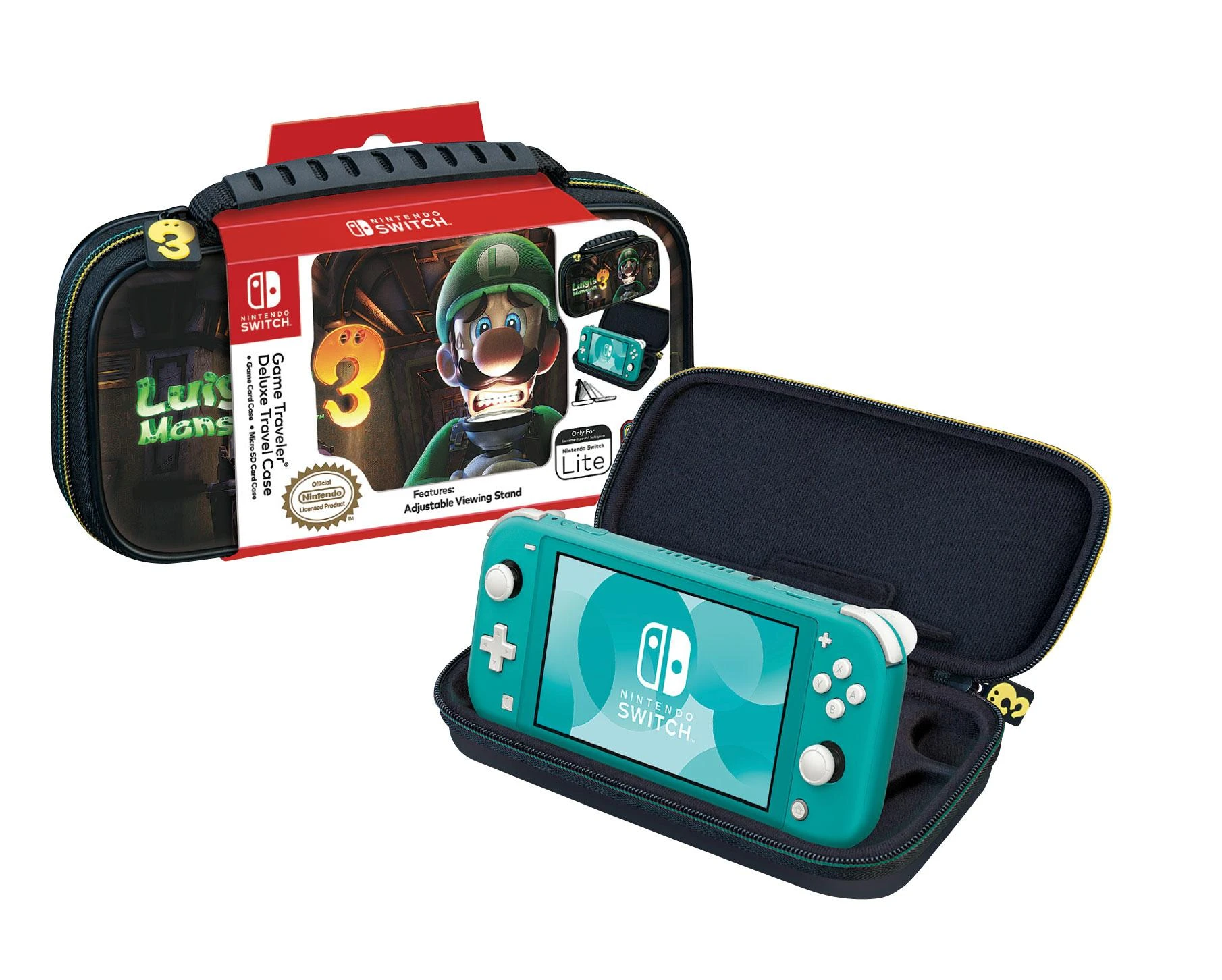 Rds Industries Nintendo Game Traveler Deluxe Travel Case Lite Luigi's Mansion 3