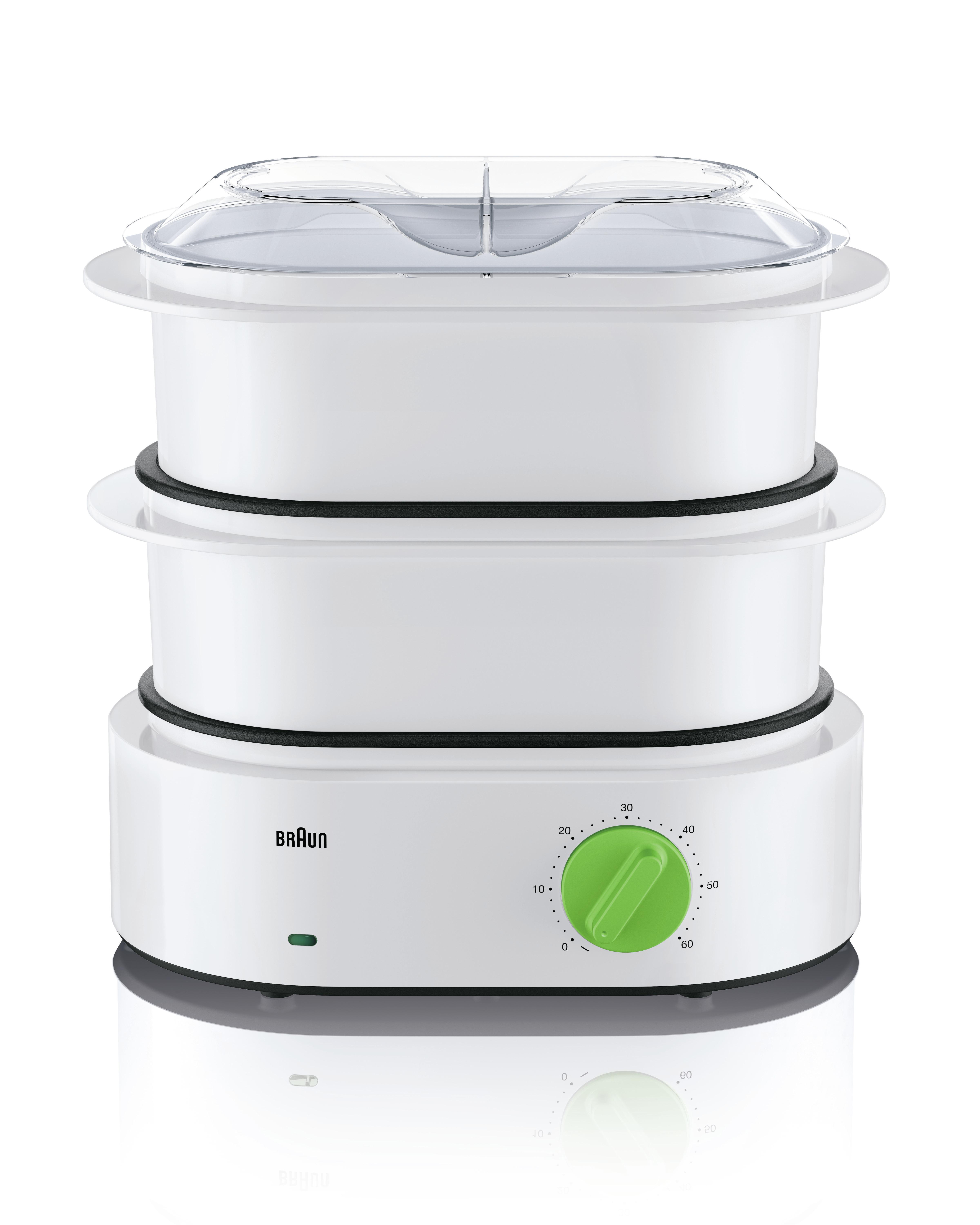 Braun FS 3000 garų puodas 2 krepšys(iai / ių) Žalia, Balta Stalviršis 850 W