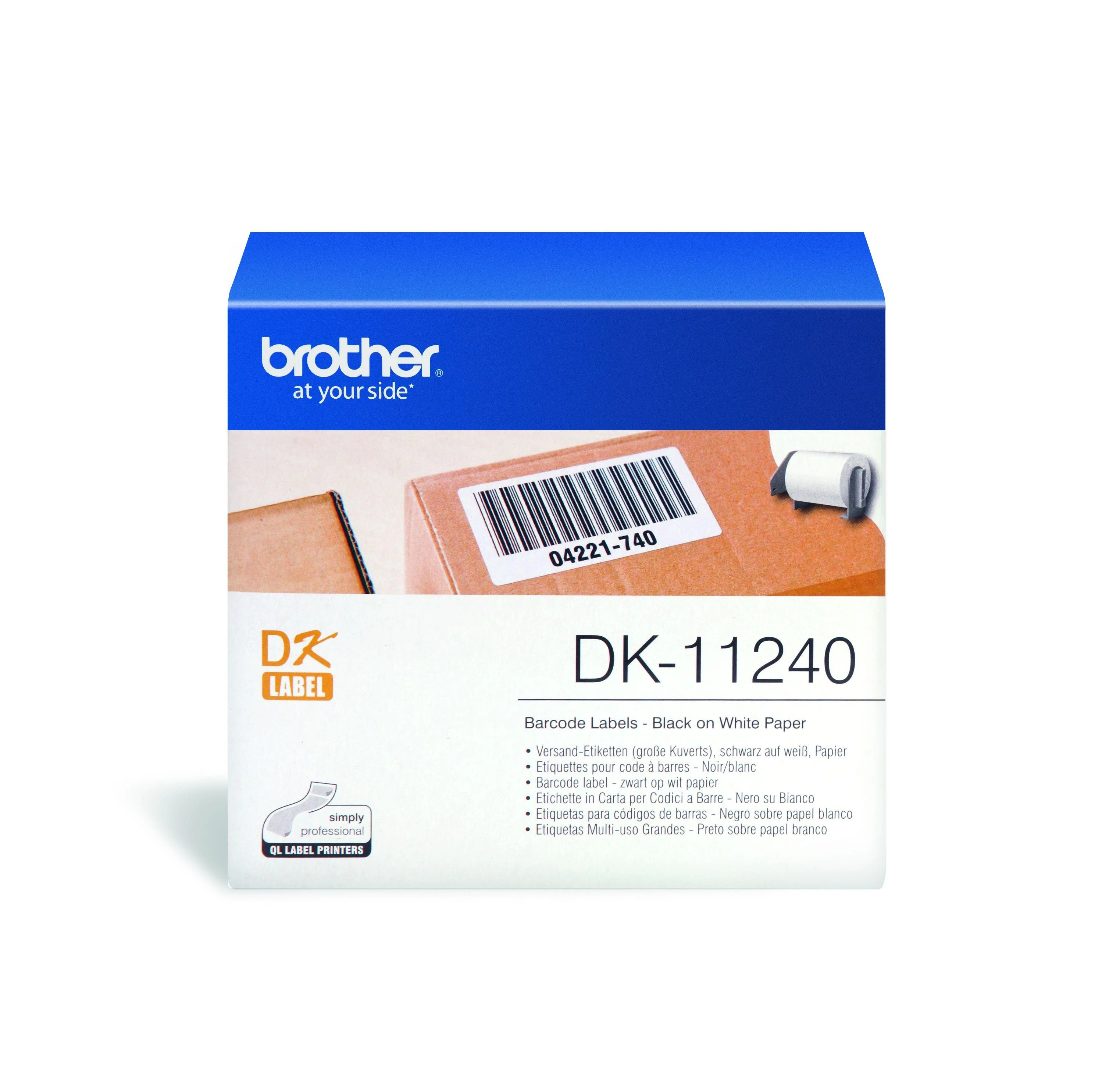 Brother DK-11240 etiketė spausdinimui Balta