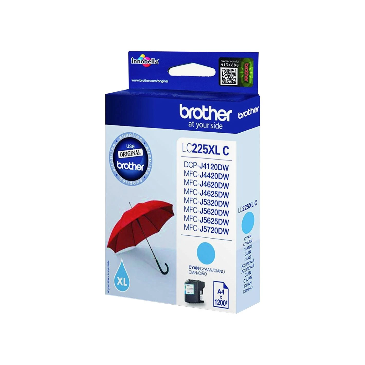 Brother LC-225XLCBP rašalo kasetė Originalus Žydras 1 vnt