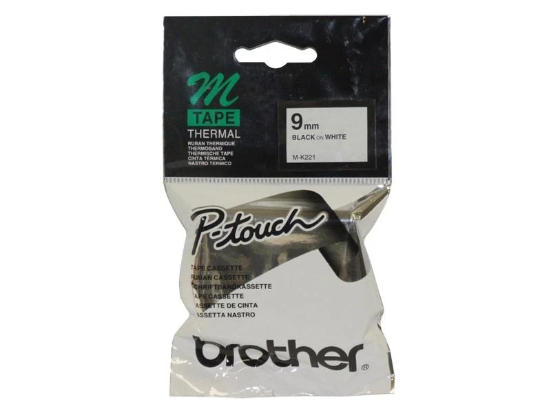 Brother MK221 etikečių juostelė Juoda ant baltos M