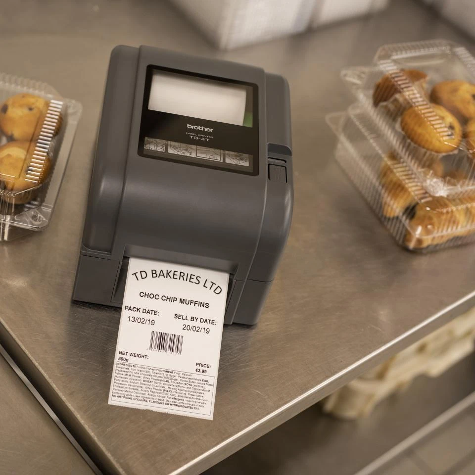 BROTHER TD-4520TN DESKTOP LABEL THERMO TRANSFER Spausdintuvas, USB, LAN, SERIAL PORT