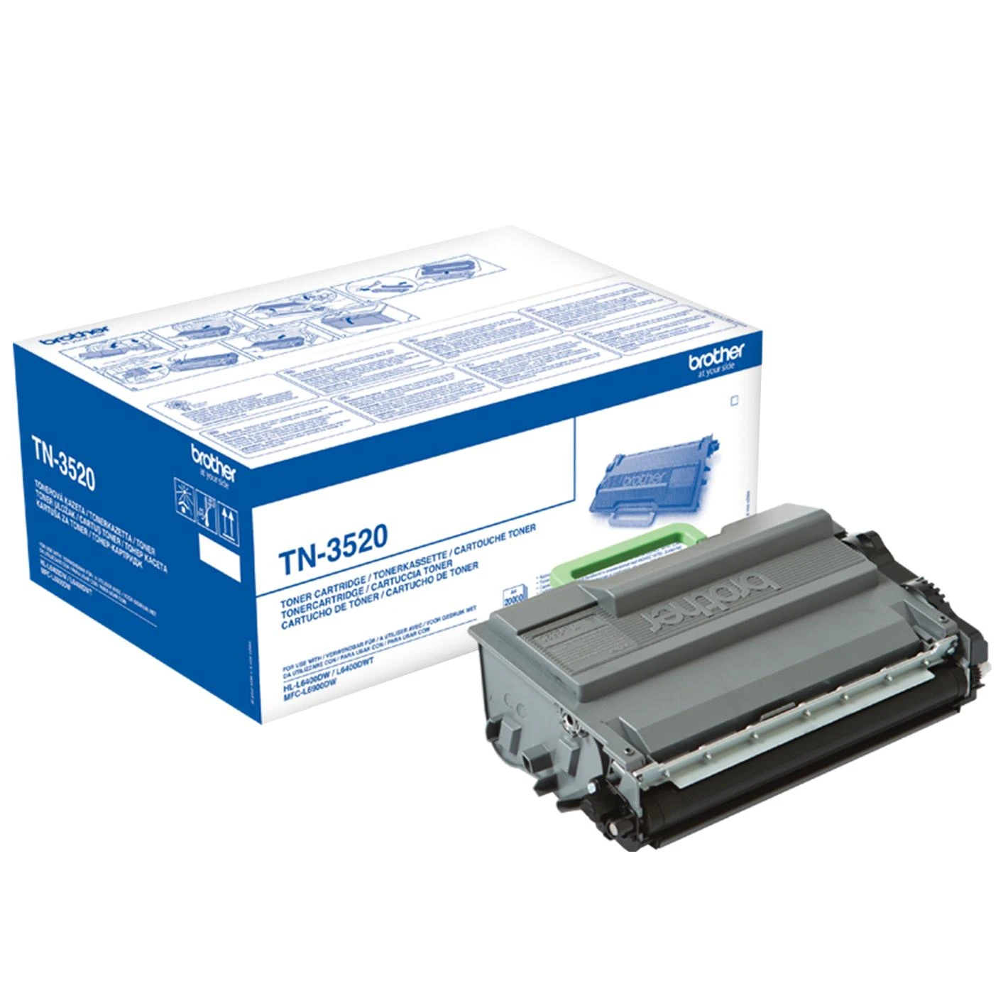 BROTHER TN-3520 TONERIS Juodas 20000P