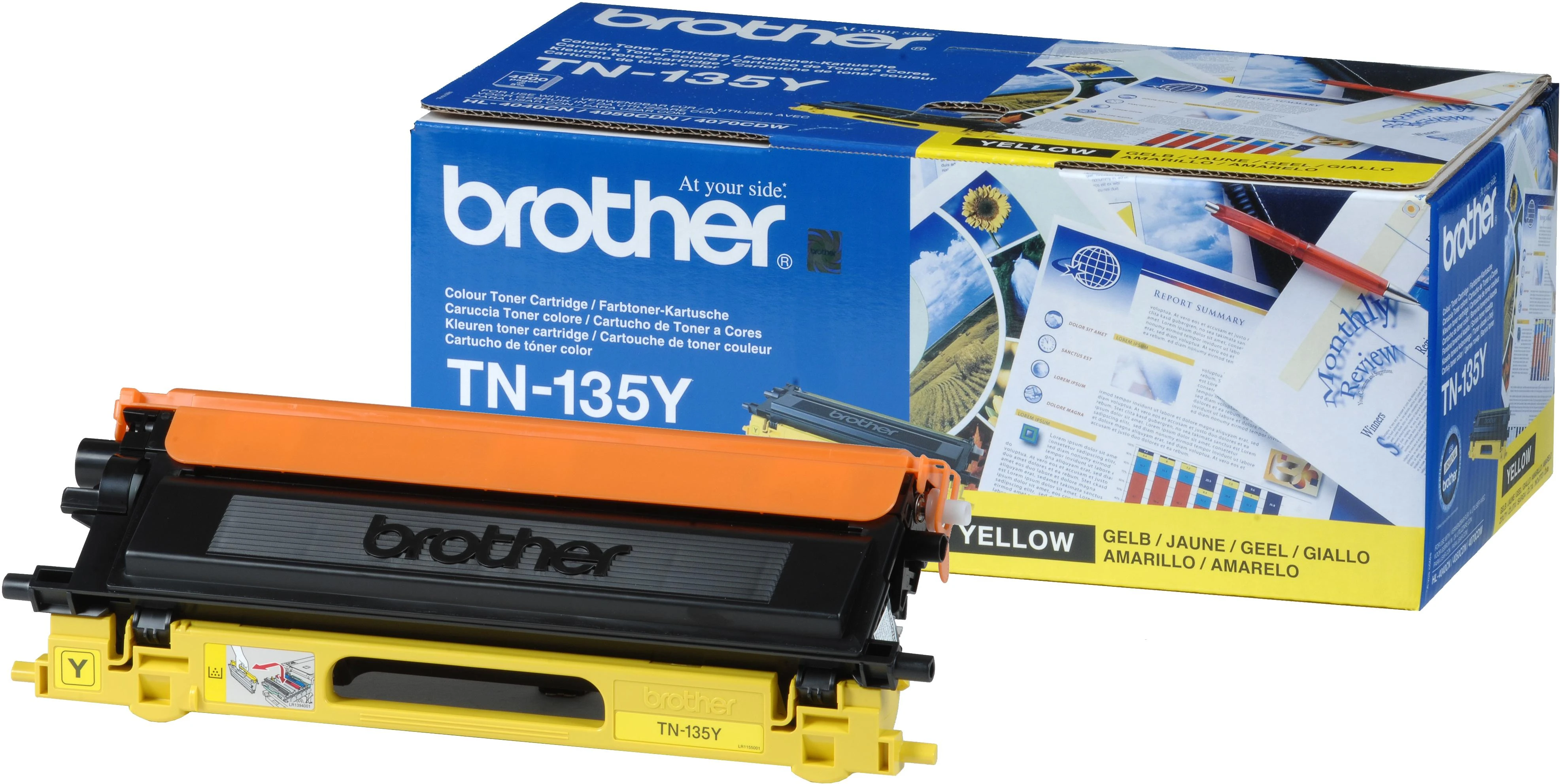BROTHER TN-135Y TONER Geltonas 4000P